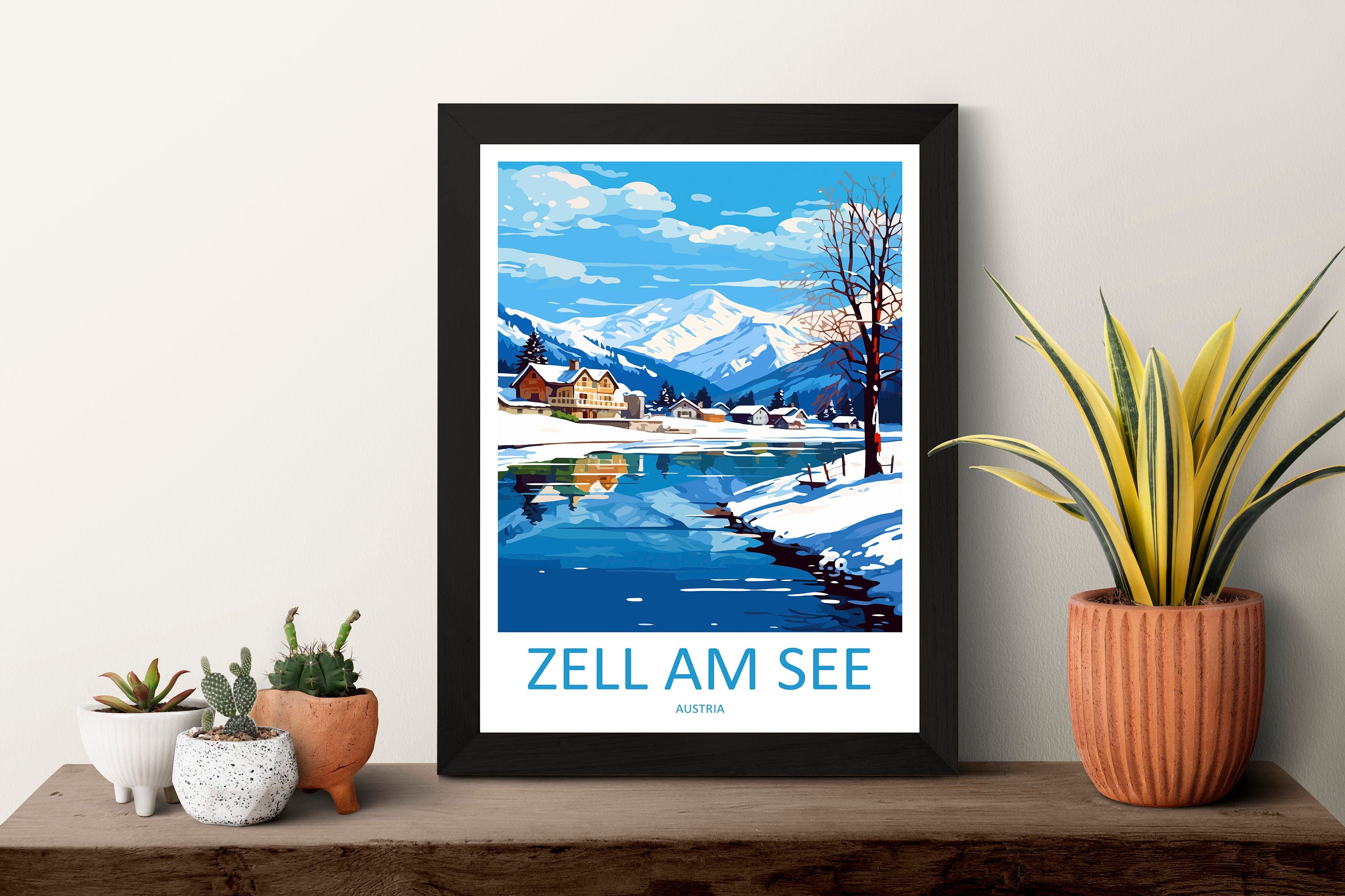 Zell Am See Print Salzburg Home Décor Zell Am See Art Print Zell Am See Wall Art for Travel Enthusiast Gift Wall Hanging Zell Am See Poster