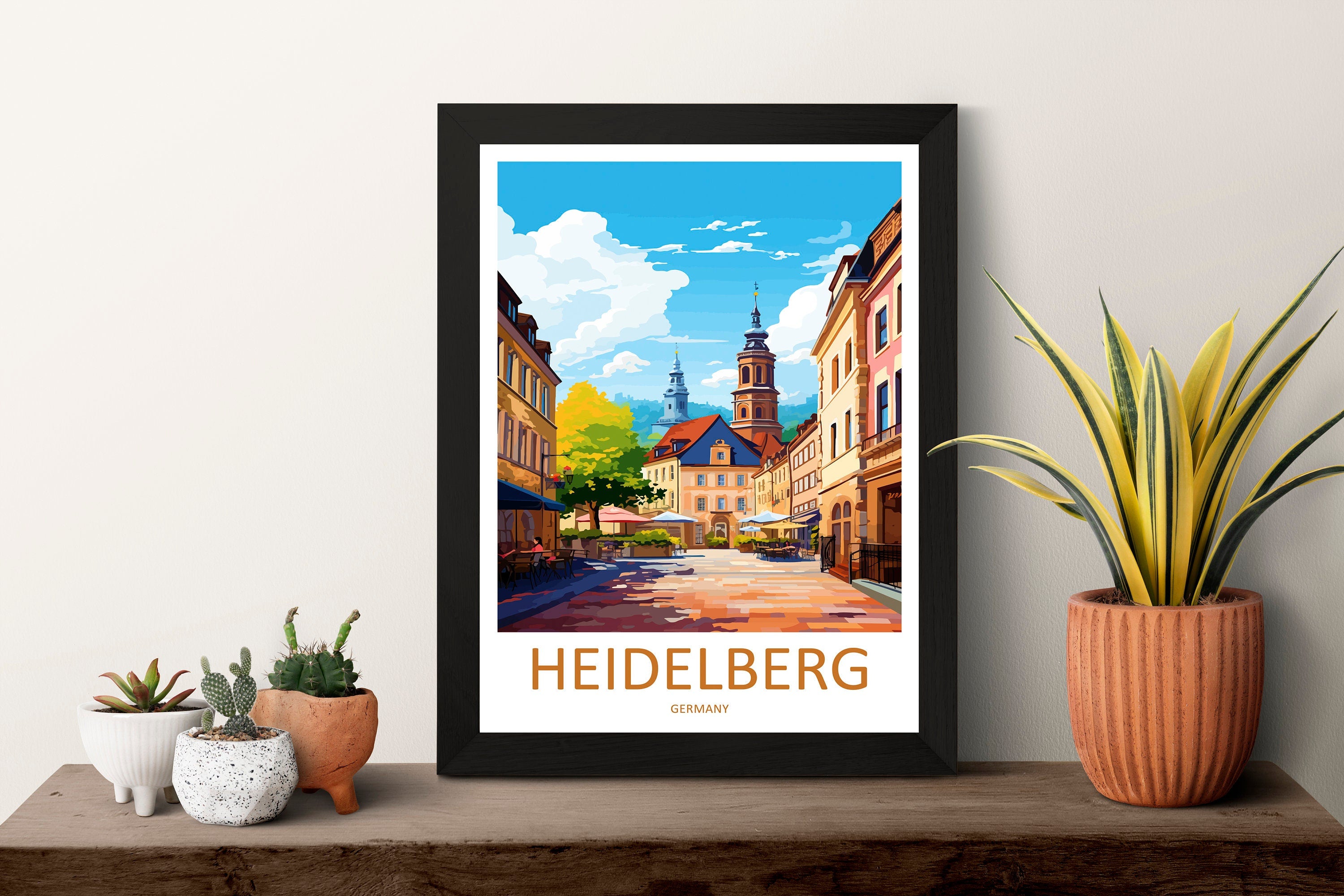 Heidelberg Cityscape Print Heidelberg Home Decor European City Art Print Heidelberg Wall Art Germany Enthusiast Gift Wall Hanging Heidelberg