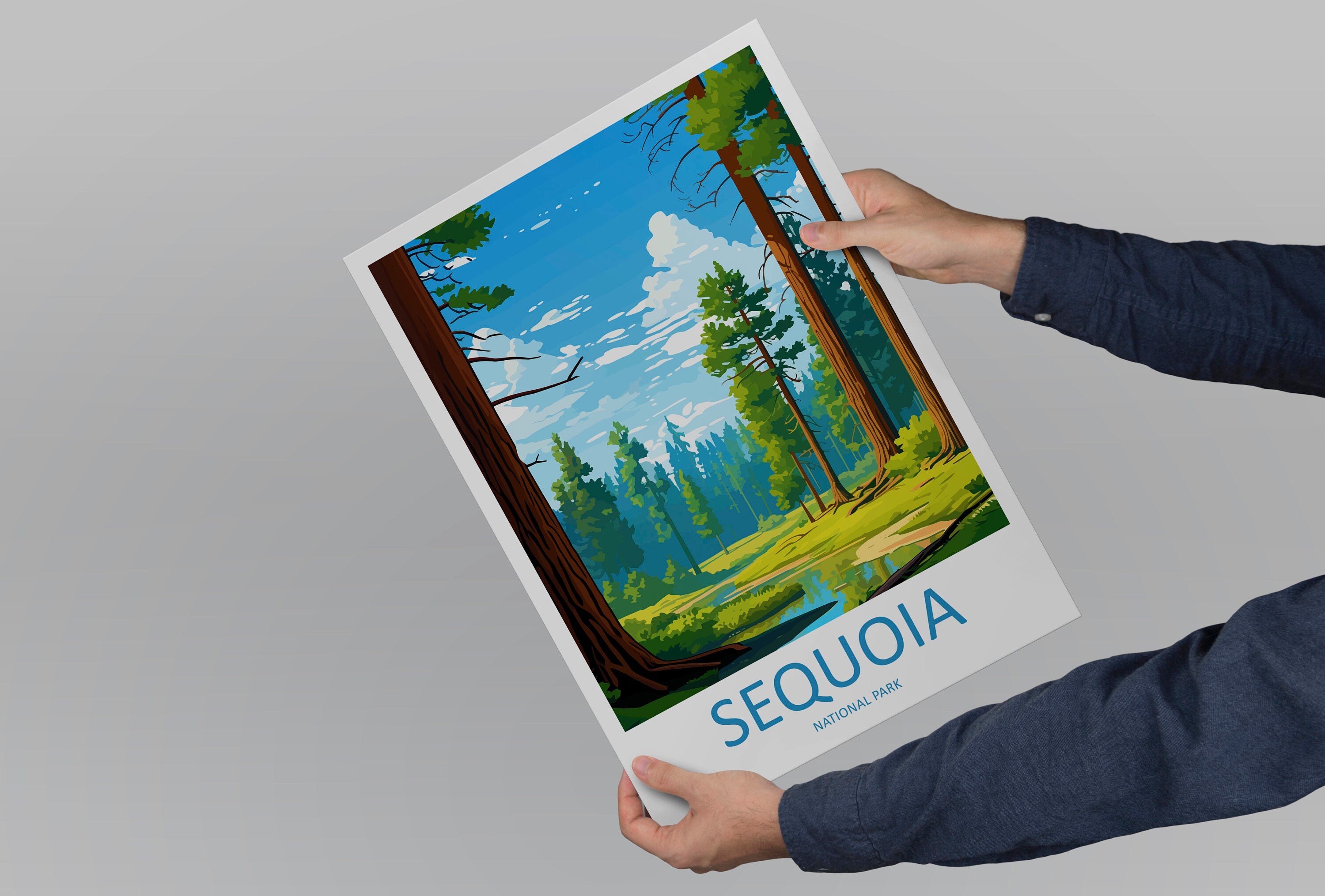 Sequoia National Park Travel Print Wall Art Sequoia Wall Hanging Home Décor Sequoia Gift Art Lovers California Art Lover Gift