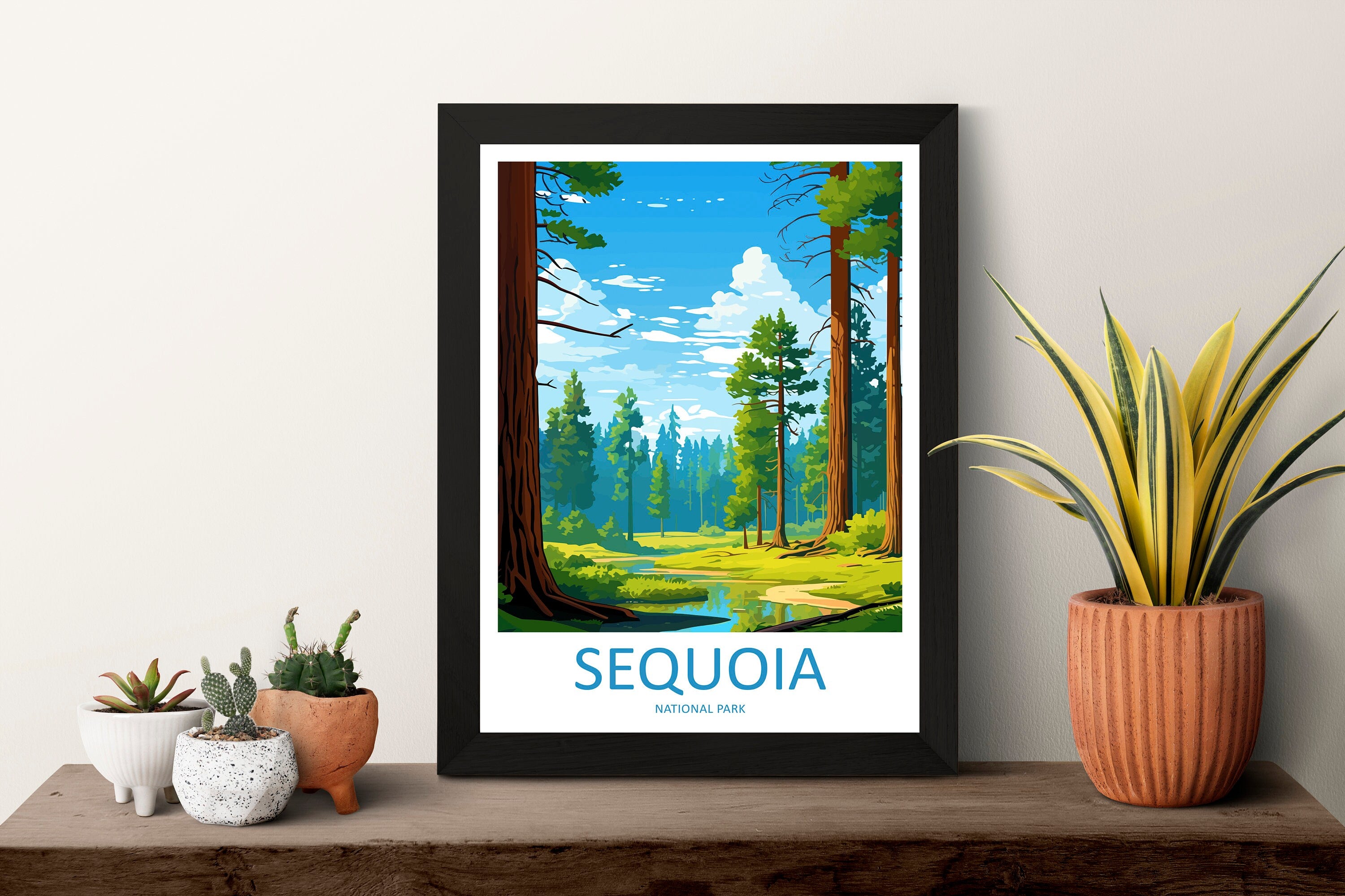 Sequoia National Park Travel Print Wall Art Sequoia Wall Hanging Home Décor Sequoia Gift Art Lovers California Art Lover Gift