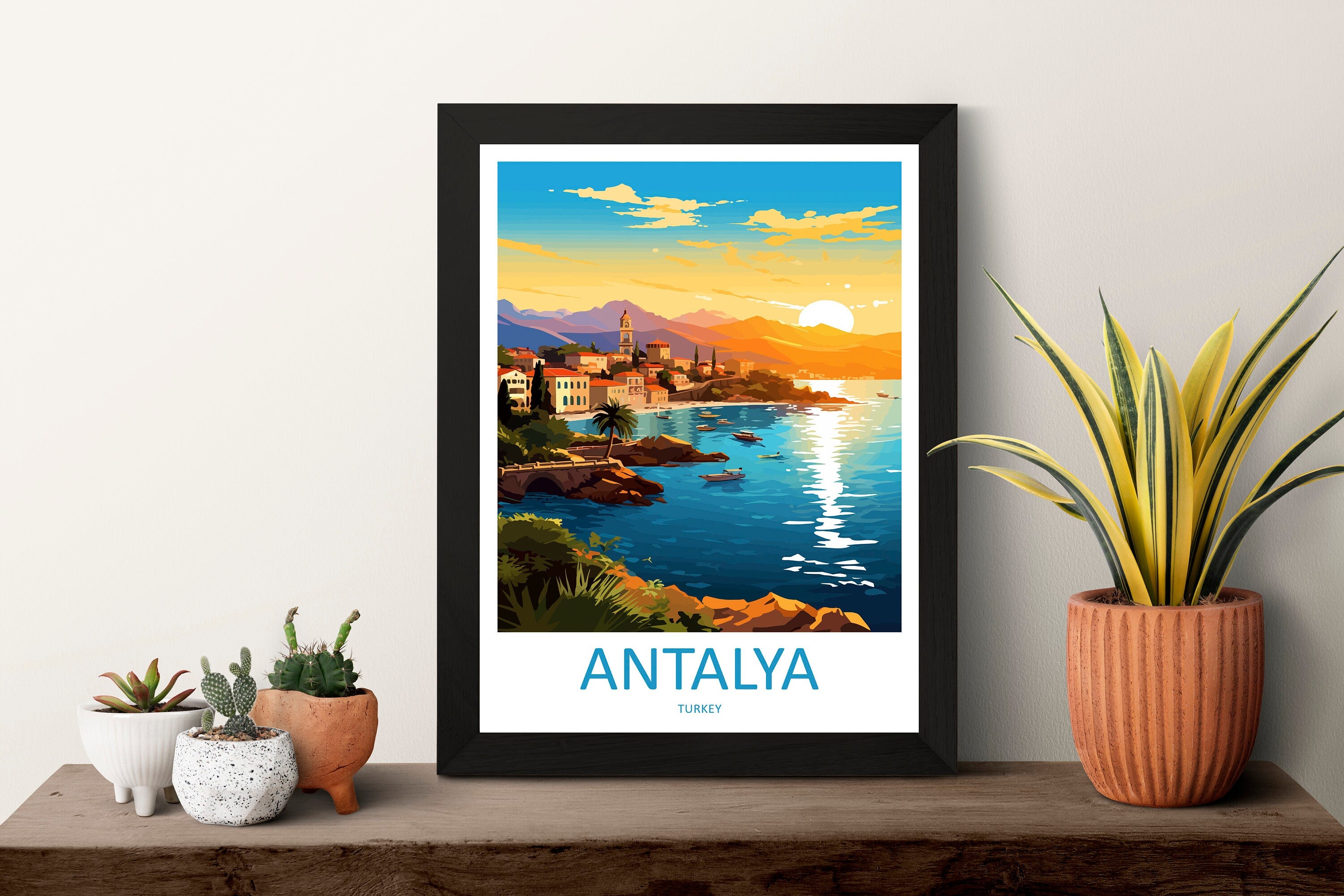 Antalya Travel Print Wall Art Antalya Wall Hanging Home Decoration Antalya Gift Art Lovers Wall Art Print Art Antalya Wall Print Turkey Art