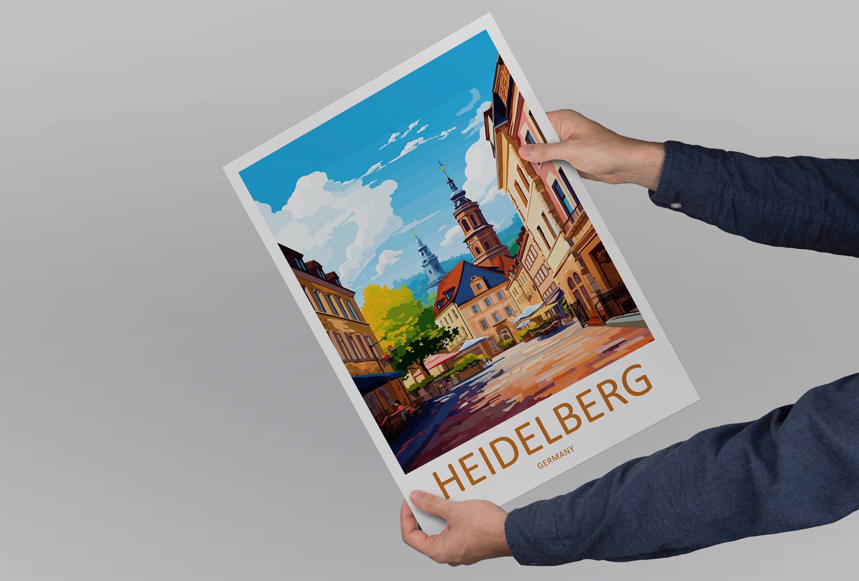 Heidelberg Cityscape Print Heidelberg Home Decor European City Art Print Heidelberg Wall Art Germany Enthusiast Gift Wall Hanging Heidelberg