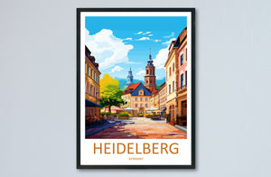 Heidelberg Cityscape Print Heidelberg Home Decor European City Art Print Heidelberg Wall Art Germany Enthusiast Gift Wall Hanging Heidelberg