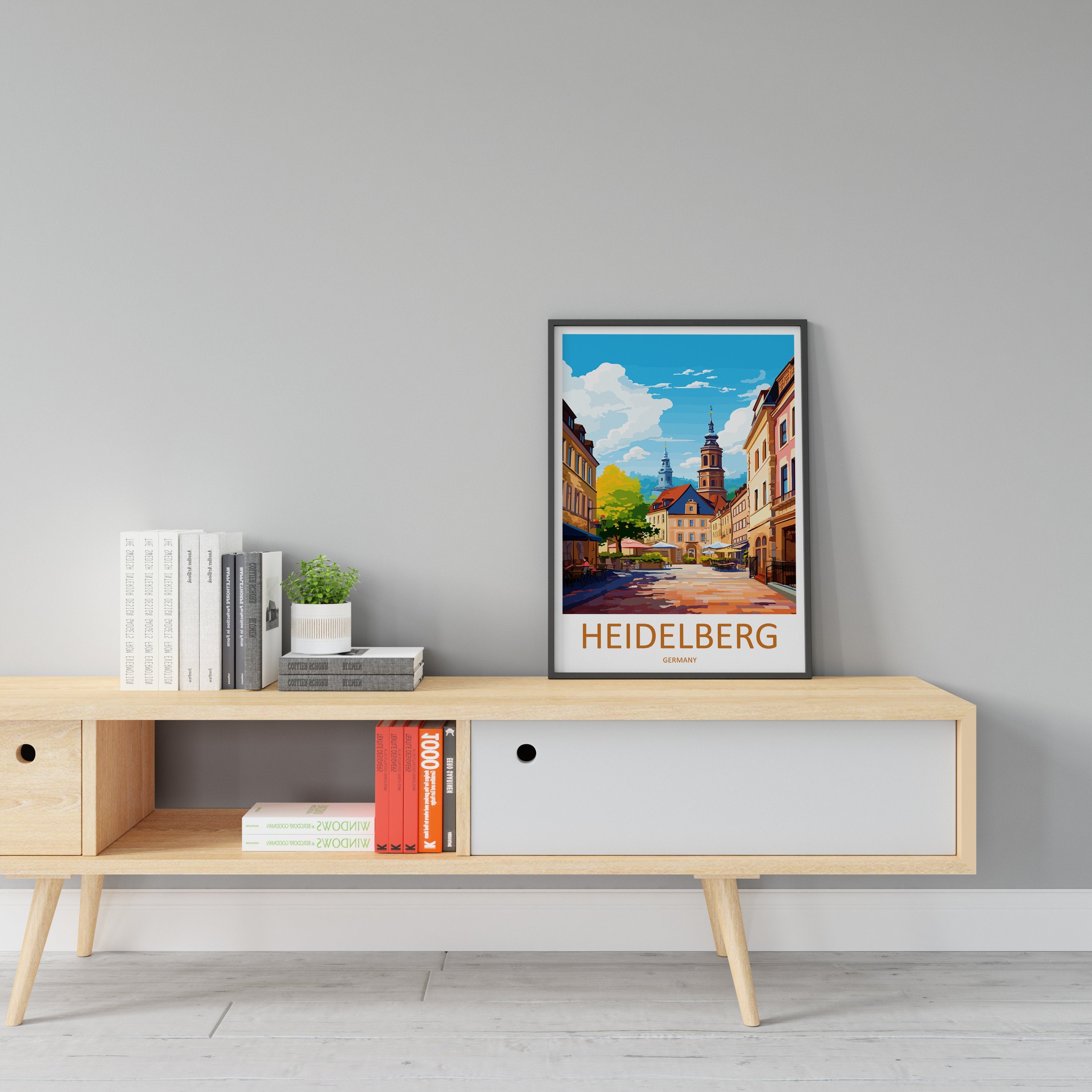 Heidelberg Cityscape Print Heidelberg Home Decor European City Art Print Heidelberg Wall Art Germany Enthusiast Gift Wall Hanging Heidelberg