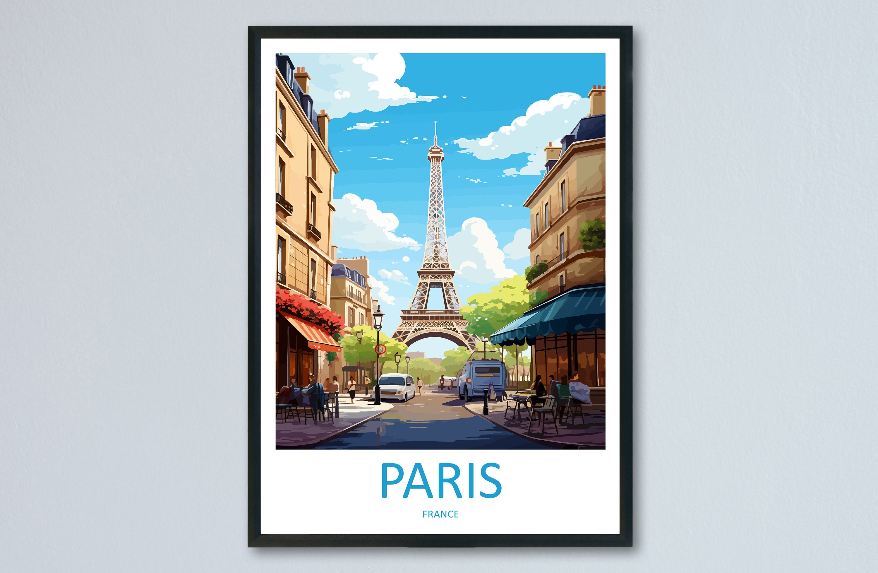 Paris Travel Print Wall Art Paris Wall Hanging Home Décor Paris Gift Art Lovers France Art Lover Gift Paris Print France Wall Art Décor