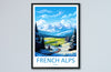 French Alps Travel Print Wall Art French Alps Wall Hanging Home Décor French Alps Gift Art Lovers France Art French Alps Art