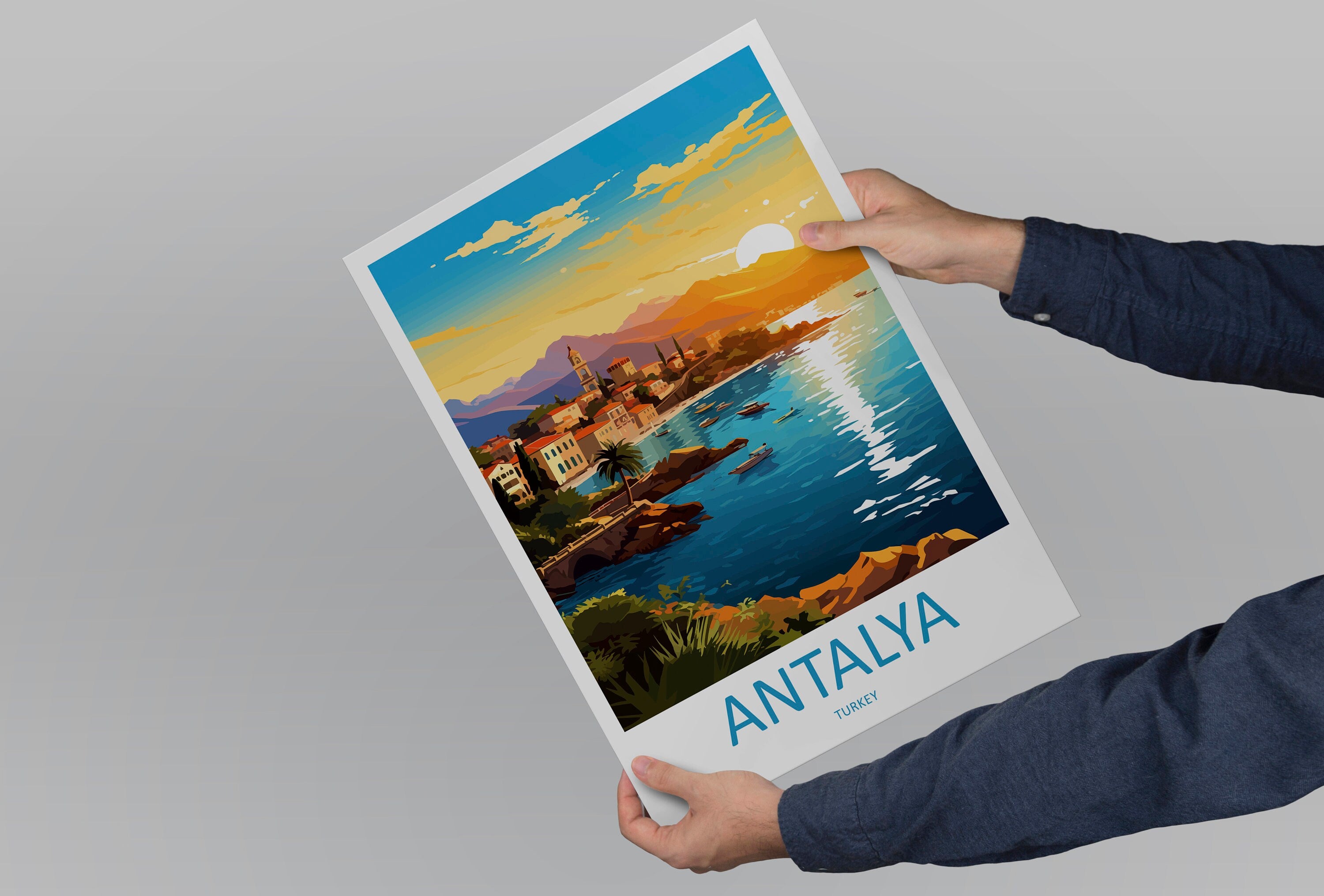 Antalya Travel Print Wall Art Antalya Wall Hanging Home Decoration Antalya Gift Art Lovers Wall Art Print Art Antalya Wall Print Turkey Art