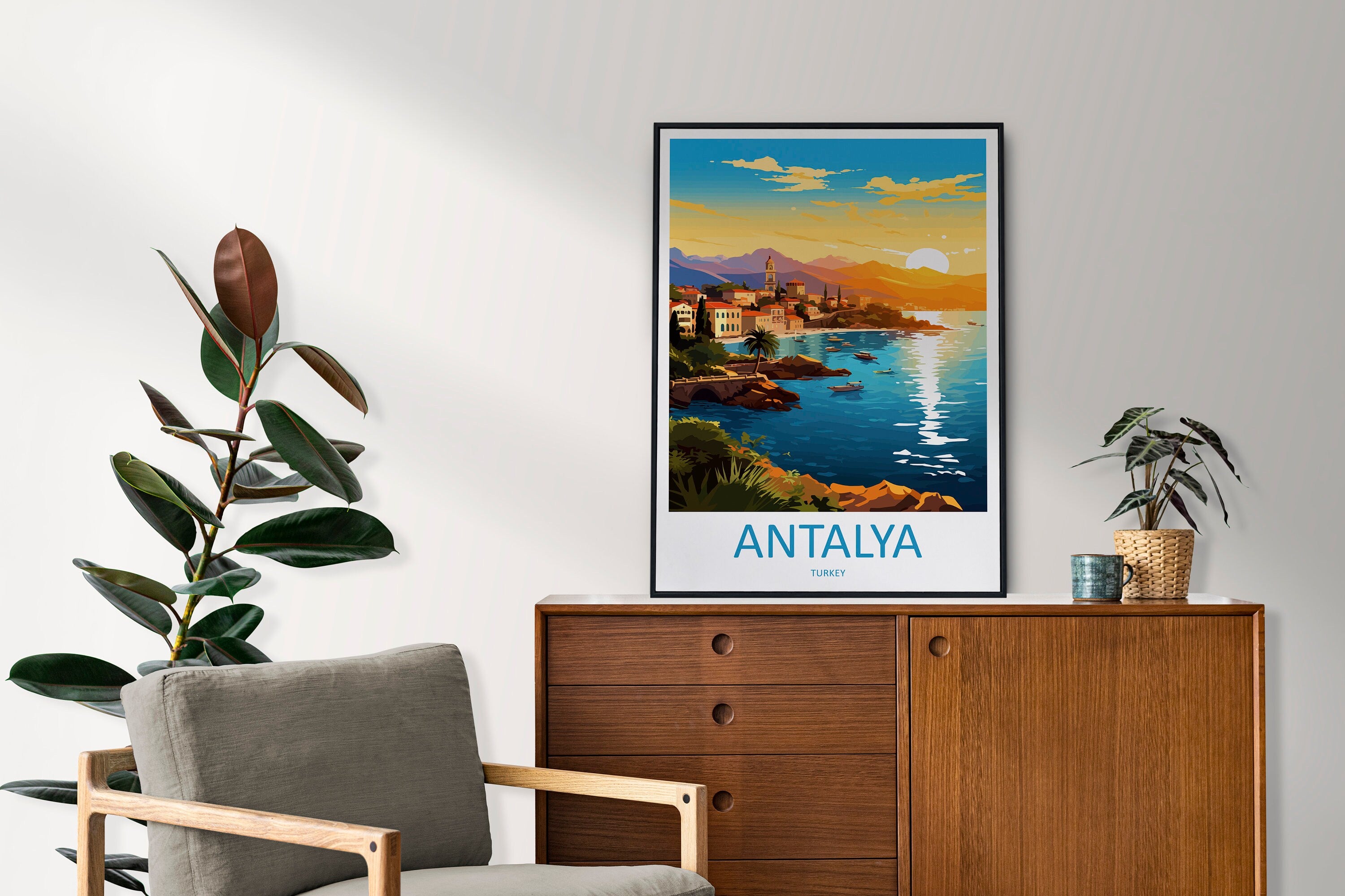 Antalya Travel Print Wall Art Antalya Wall Hanging Home Decoration Antalya Gift Art Lovers Wall Art Print Art Antalya Wall Print Turkey Art