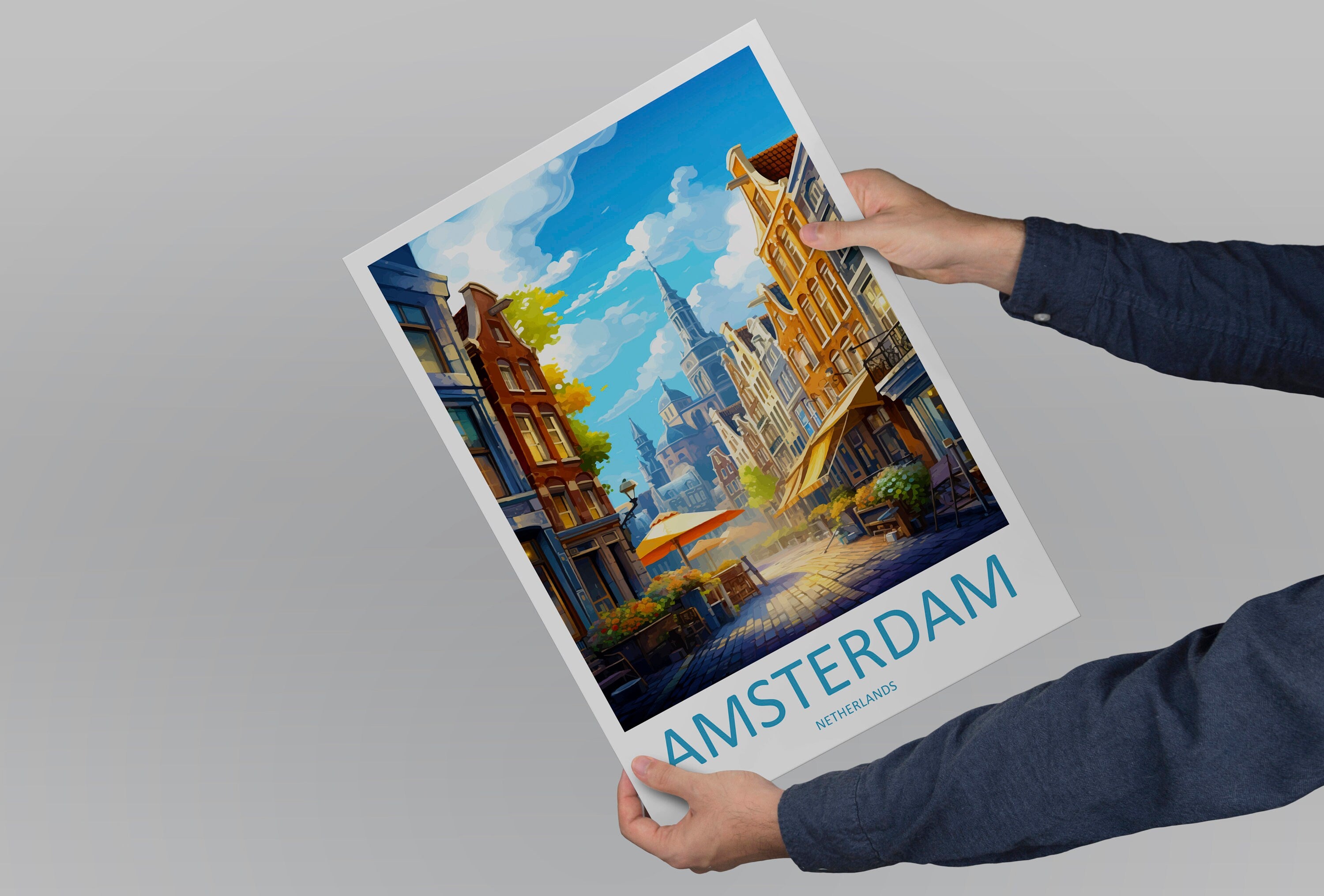 Amsterdam Travel Print Wall Art Amsterdam Wall Hanging Home Décor Amsterdam Gift Art Lovers Netherlands Art Lover Gift Amsterdam Decor