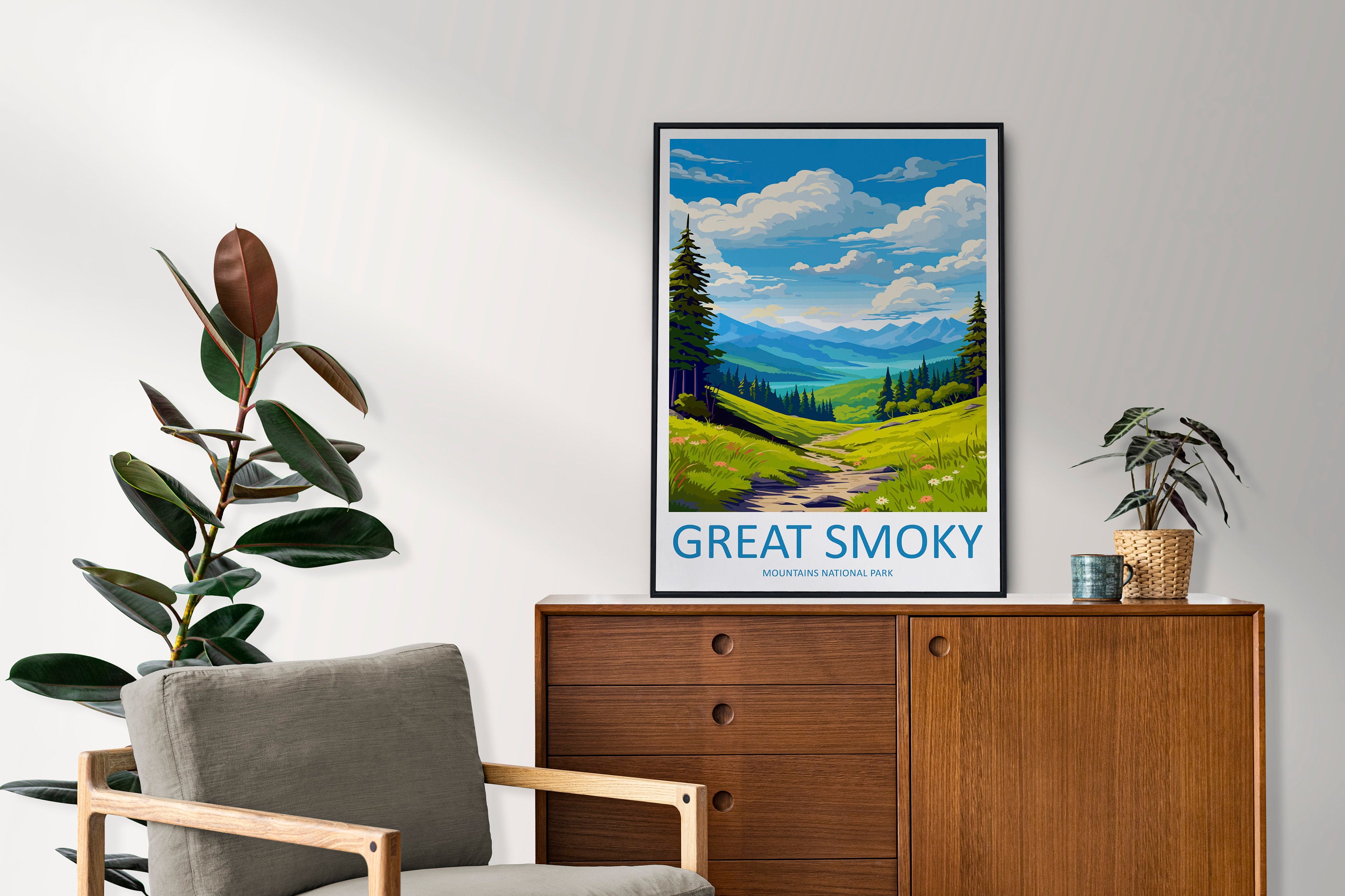 Great Smoky Mountains National Park Travel Print Wall Art Great Smoky Mountains National Park Wall Hanging Home Décor Great Smoky Mountains