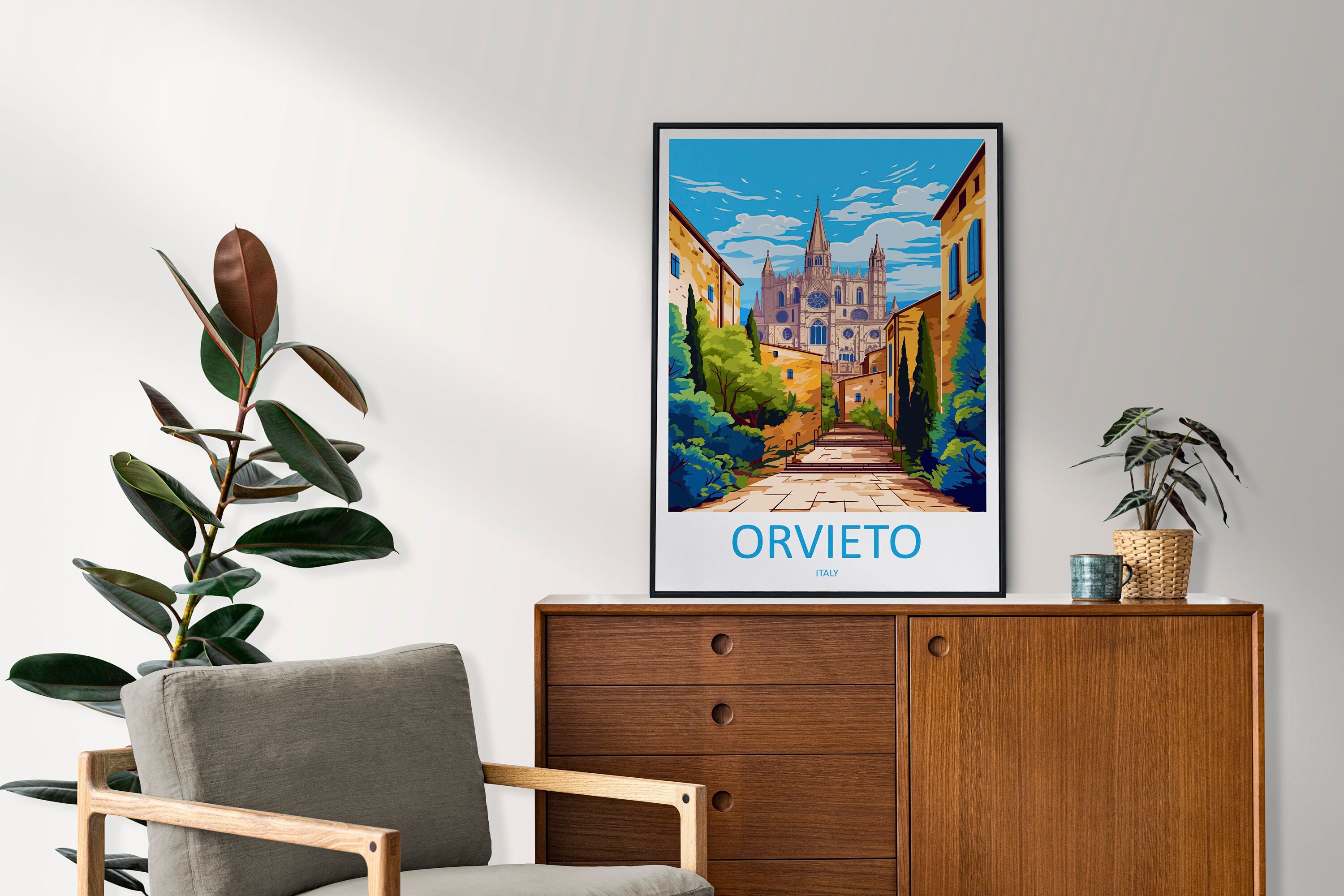 Orvieto Travel Print Wall Art Orvieto Wall Hanging Home Décor Orvieto Gift Art Lovers Italy Art Lover Gift Orvieto Print Orvieto Travel Gift