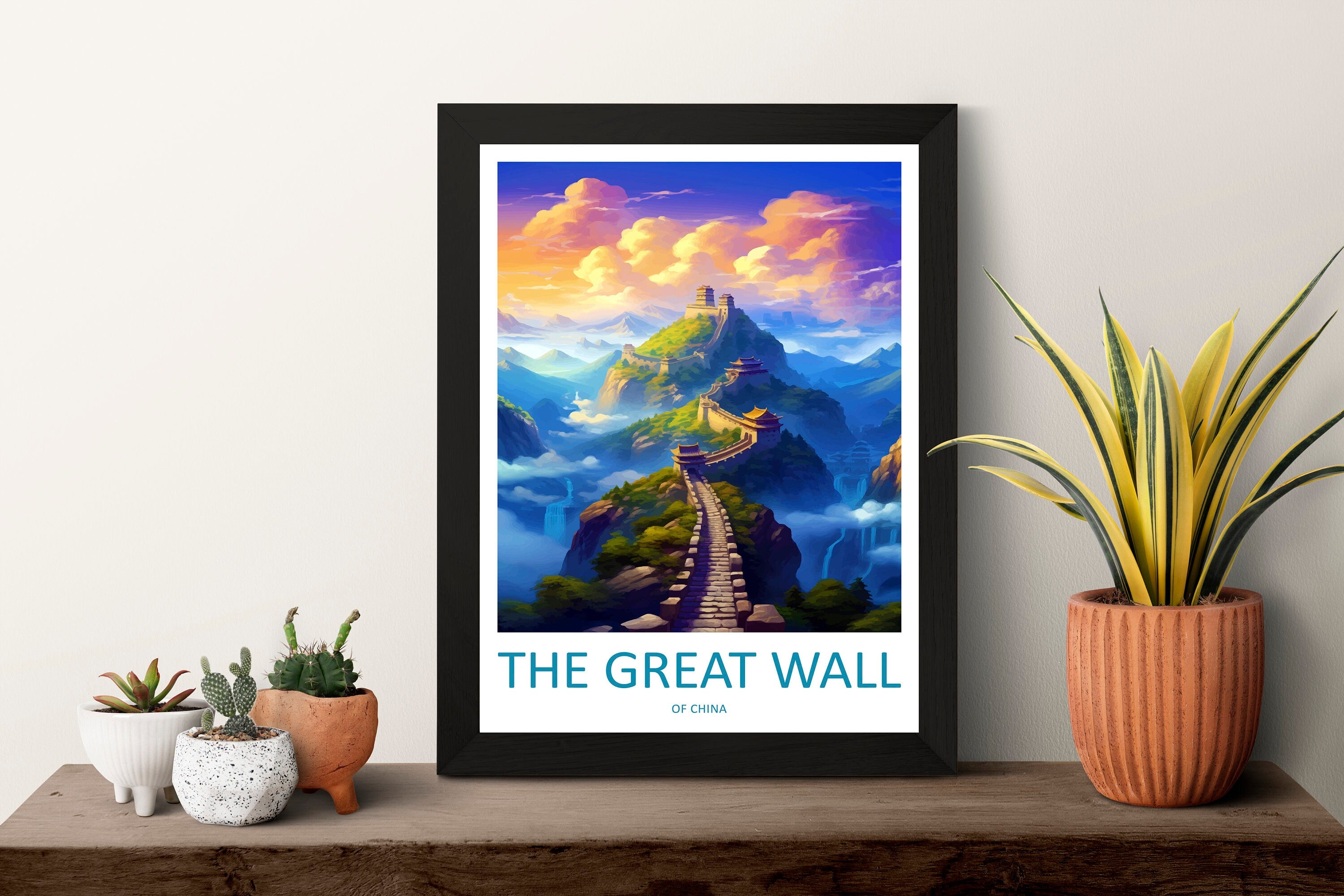 Great Wall of China Travel Print Wall Art Great Wall Wall Hanging Home Décor Great Wall Gift Art Lovers Wall Art China Travel Print Gift