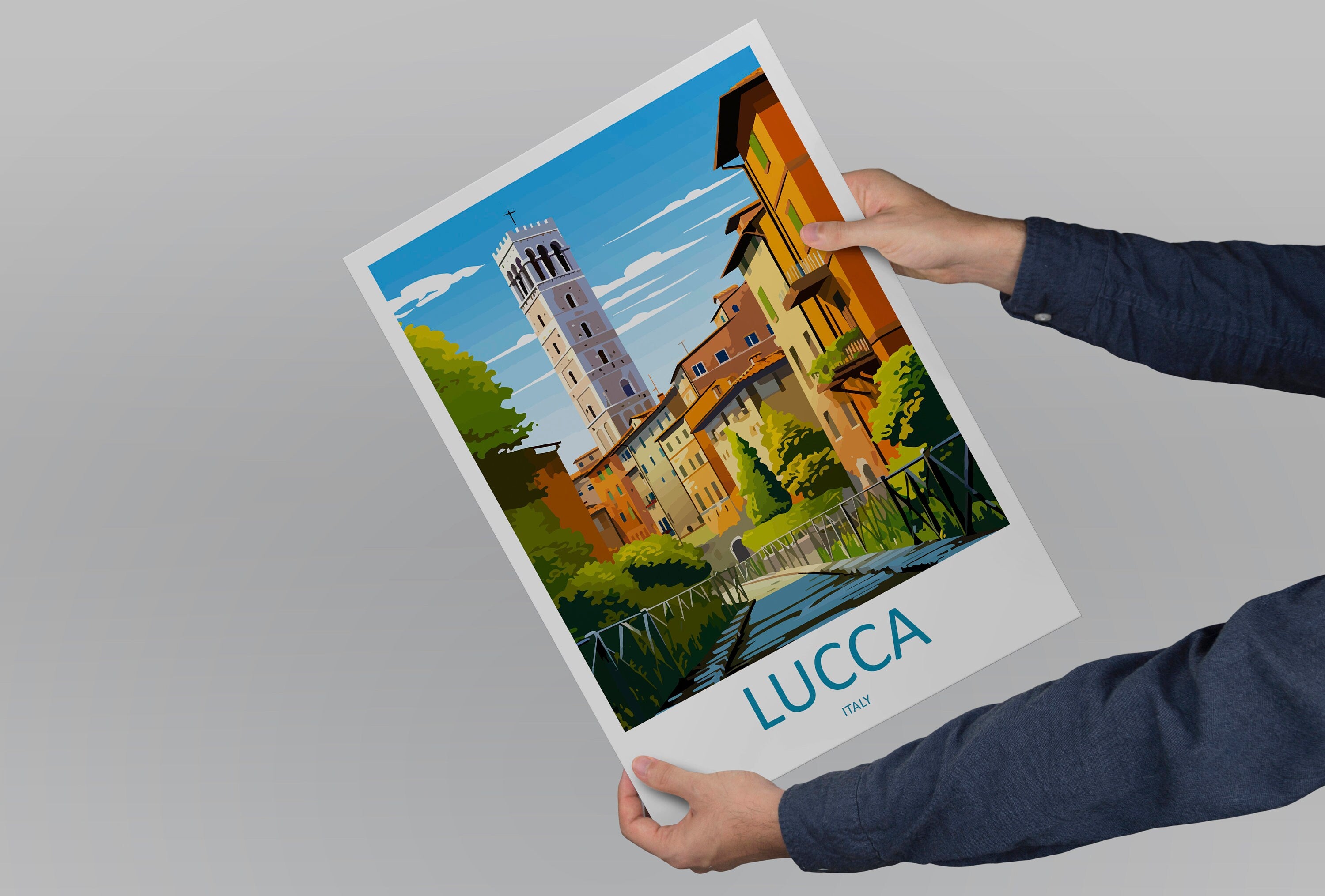 Lucca Travel Print Wall Art Lucca Wall Hanging Home Décor Lucca Gift Art Lovers Italy Art Lover Gift Lucca Print Lucca Travel Gift Art