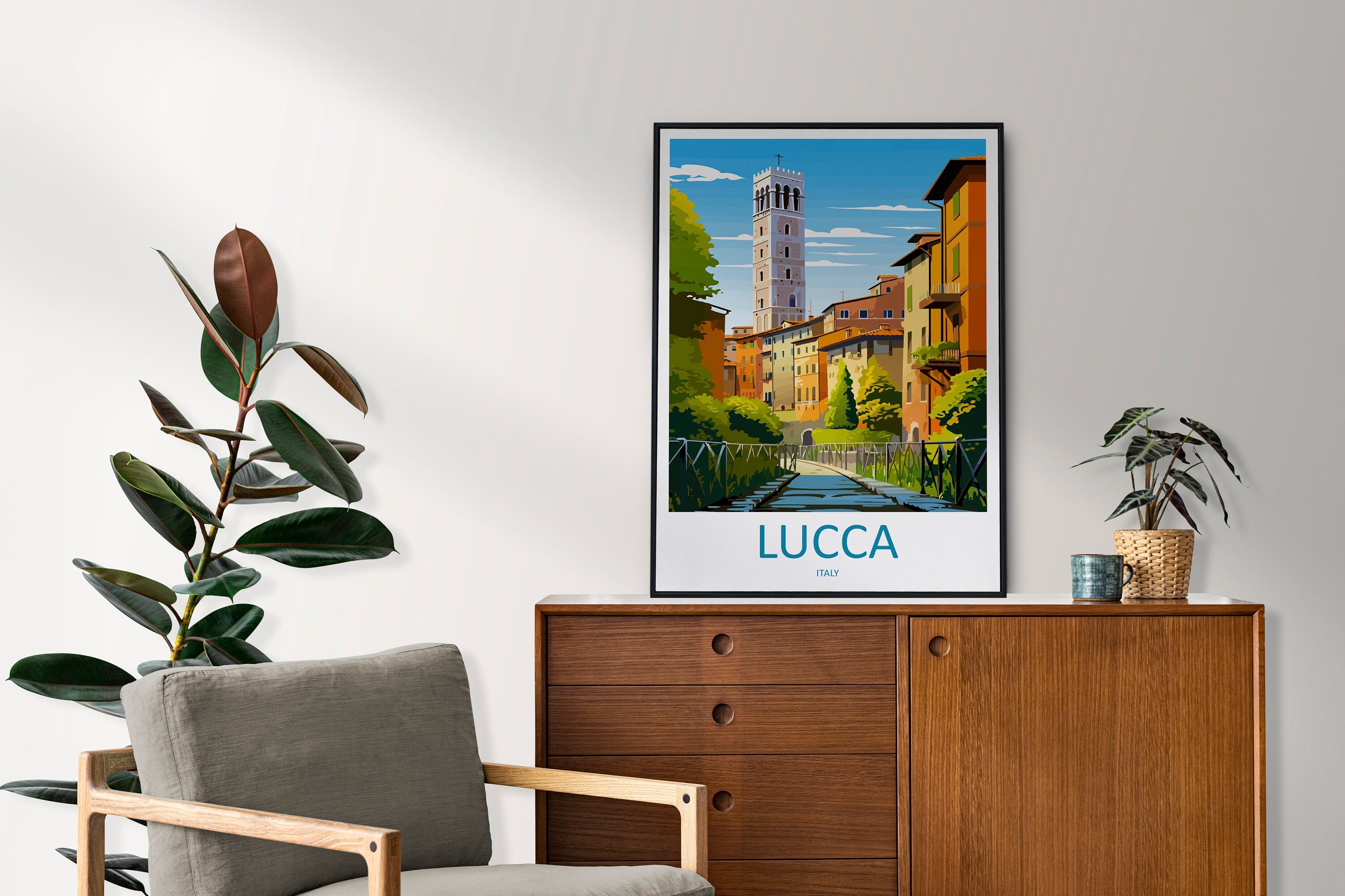 Lucca Travel Print Wall Art Lucca Wall Hanging Home Décor Lucca Gift Art Lovers Italy Art Lover Gift Lucca Print Lucca Travel Gift Art