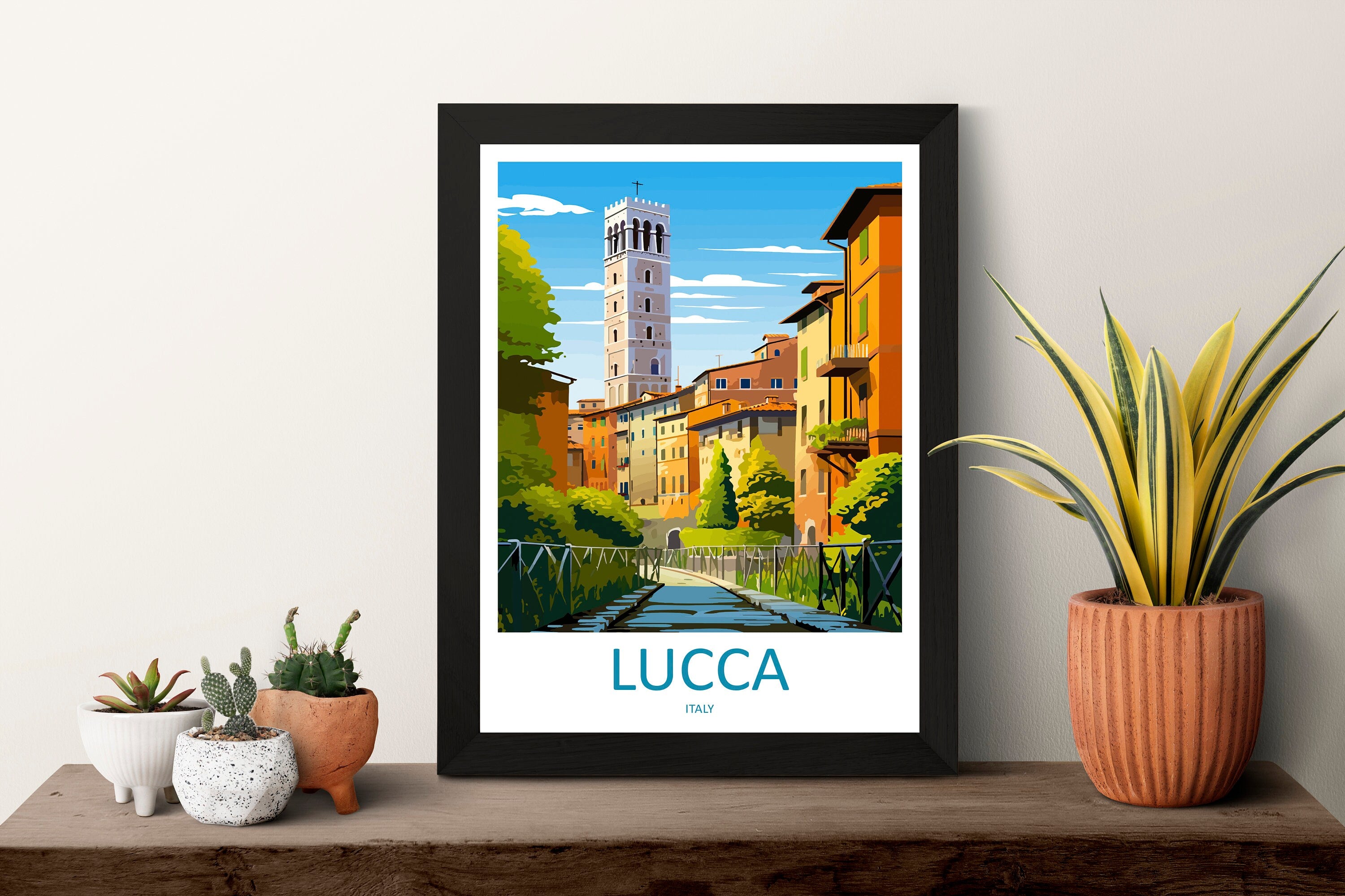 Lucca Travel Print Wall Art Lucca Wall Hanging Home Décor Lucca Gift Art Lovers Italy Art Lover Gift Lucca Print Lucca Travel Gift Art