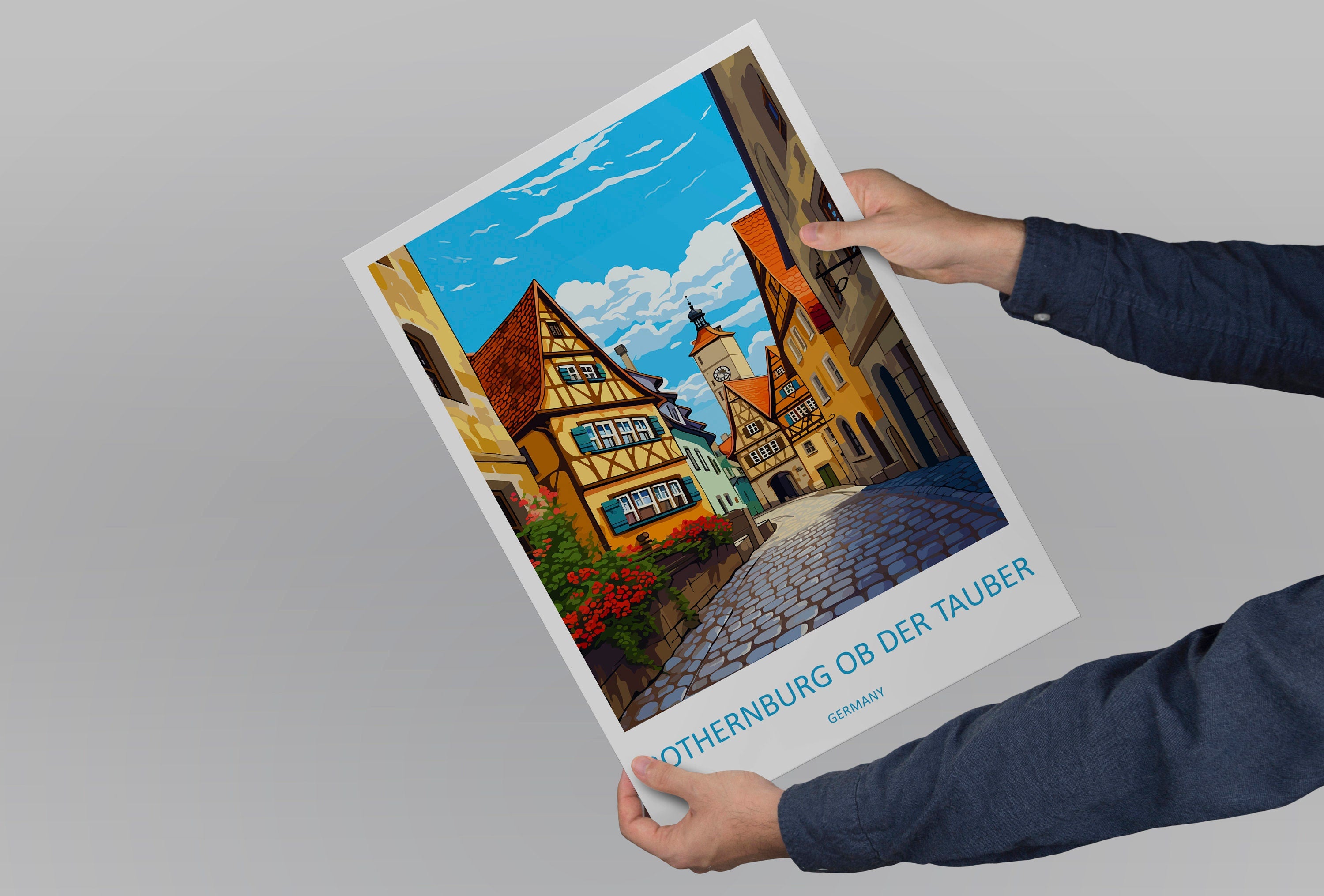 Rothenburg Ob Der Tauber Travel Print Wall Art Rothenburg Ob Der Tauber Wall Hanging Home Décor Rothenburg Ob Der Tauber Gift Art Lovers