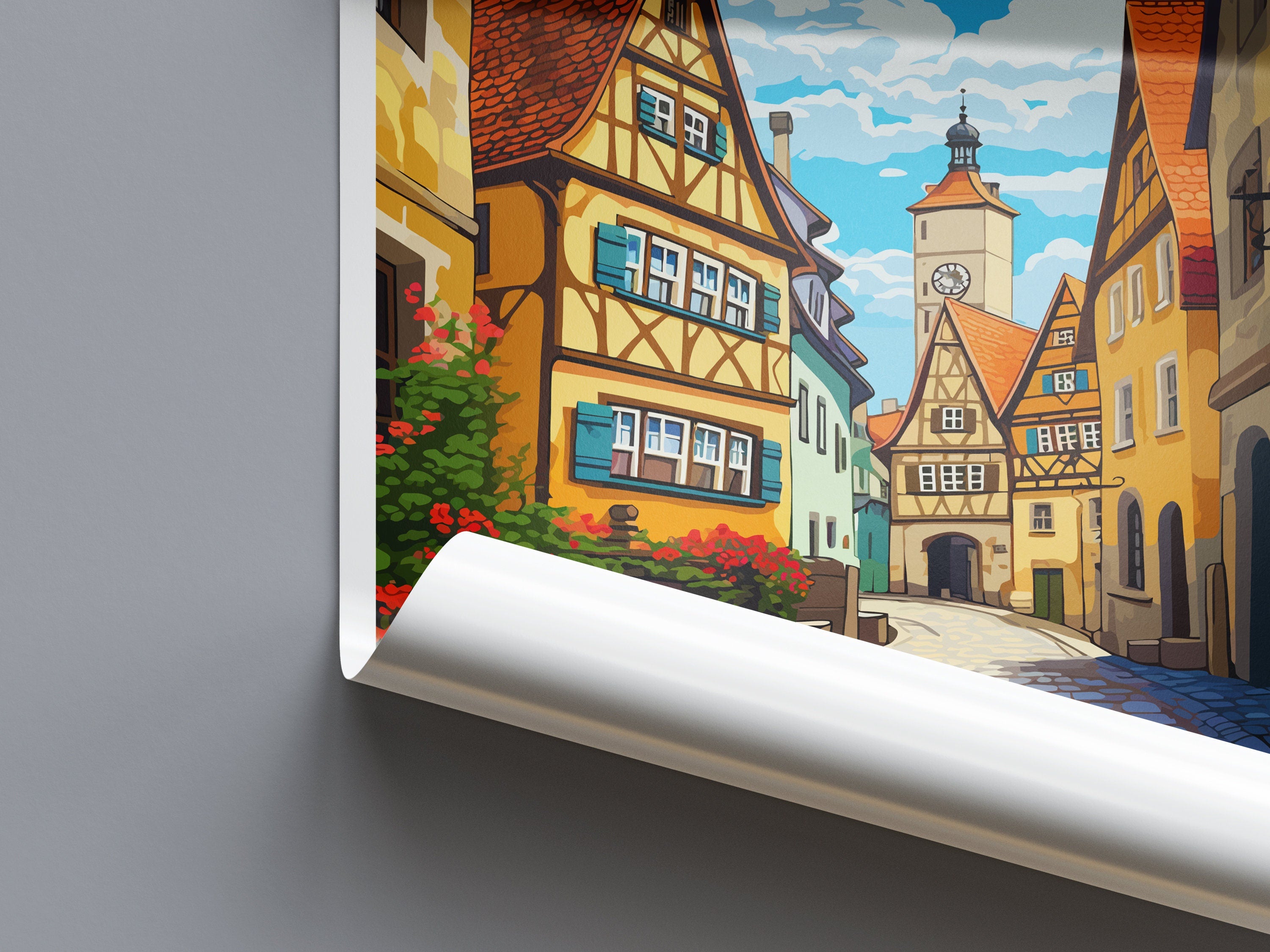 Rothenburg Ob Der Tauber Travel Print Wall Art Rothenburg Ob Der Tauber Wall Hanging Home Décor Rothenburg Ob Der Tauber Gift Art Lovers