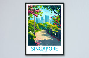 Singapore Travel Print Wall Art Singapore Wall Hanging Home Decoration Singapore Gift Art Lovers Wall Art Singapore