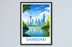 Shanghai Travel Print Wall Art Shanghai Wall Hanging Home Décor Gift Shanghai Art Lovers China Shanghai Art Gift Lover Print