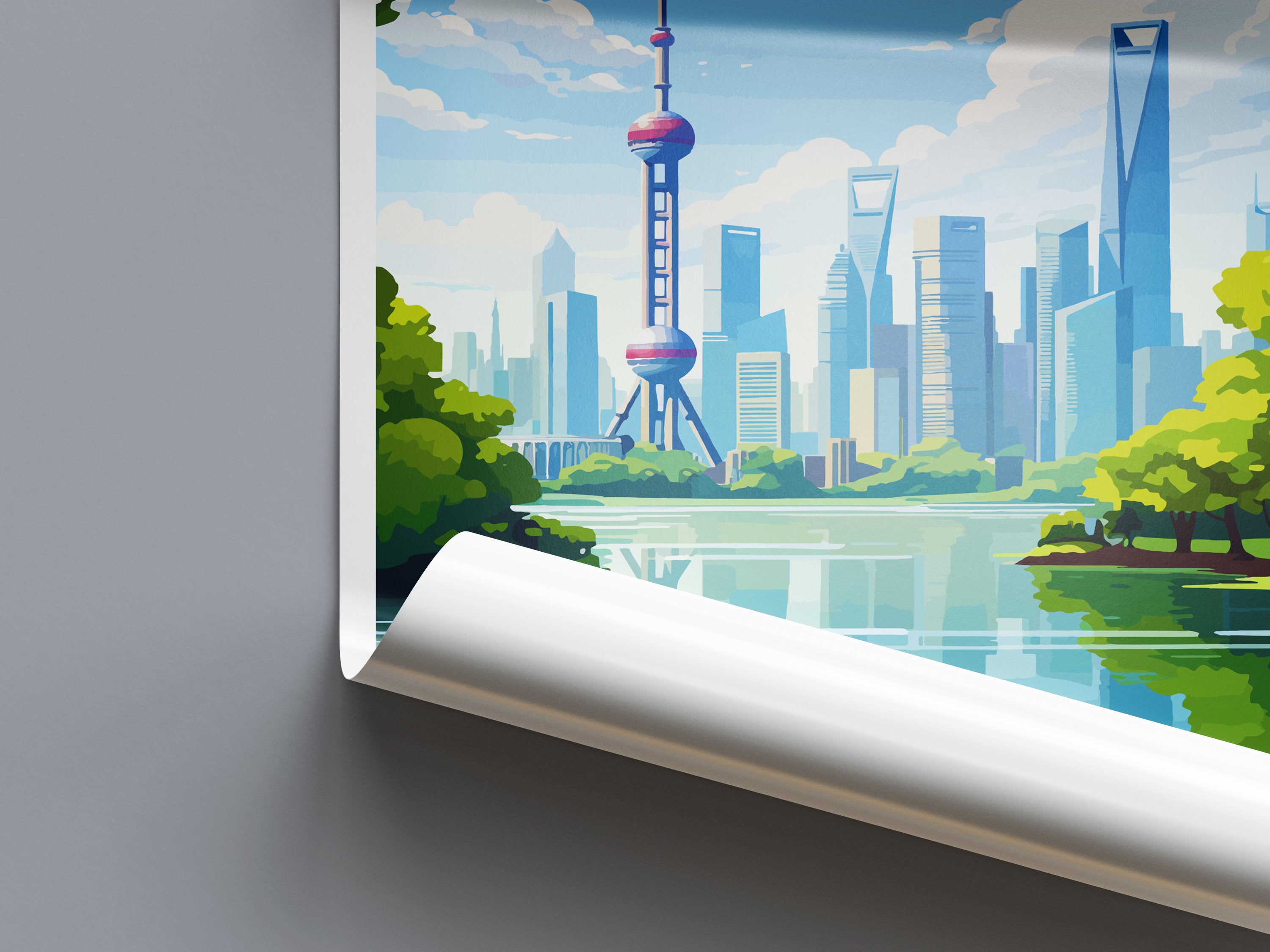 Shanghai Travel Print Wall Art Shanghai Wall Hanging Home Décor Gift Shanghai Art Lovers China Shanghai Art Gift Lover Print