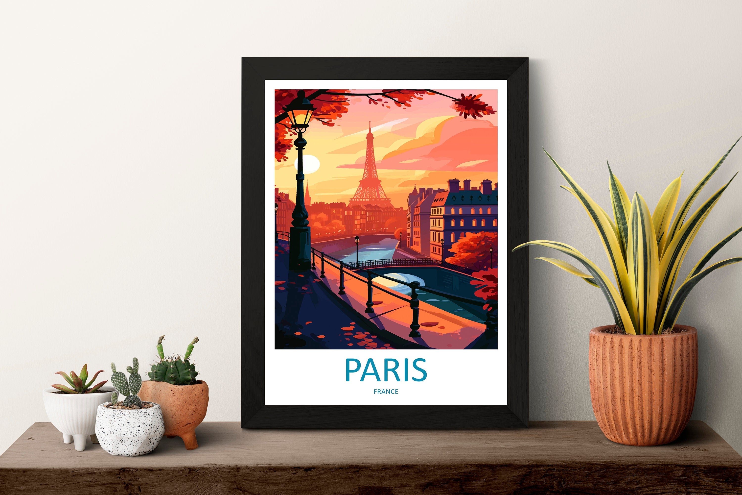 Paris Travel Print Wall Art Paris Wall Hanging Home Décor Paris Gift Art Lovers France Art Lover Gift Paris Print France Wall Art Décor