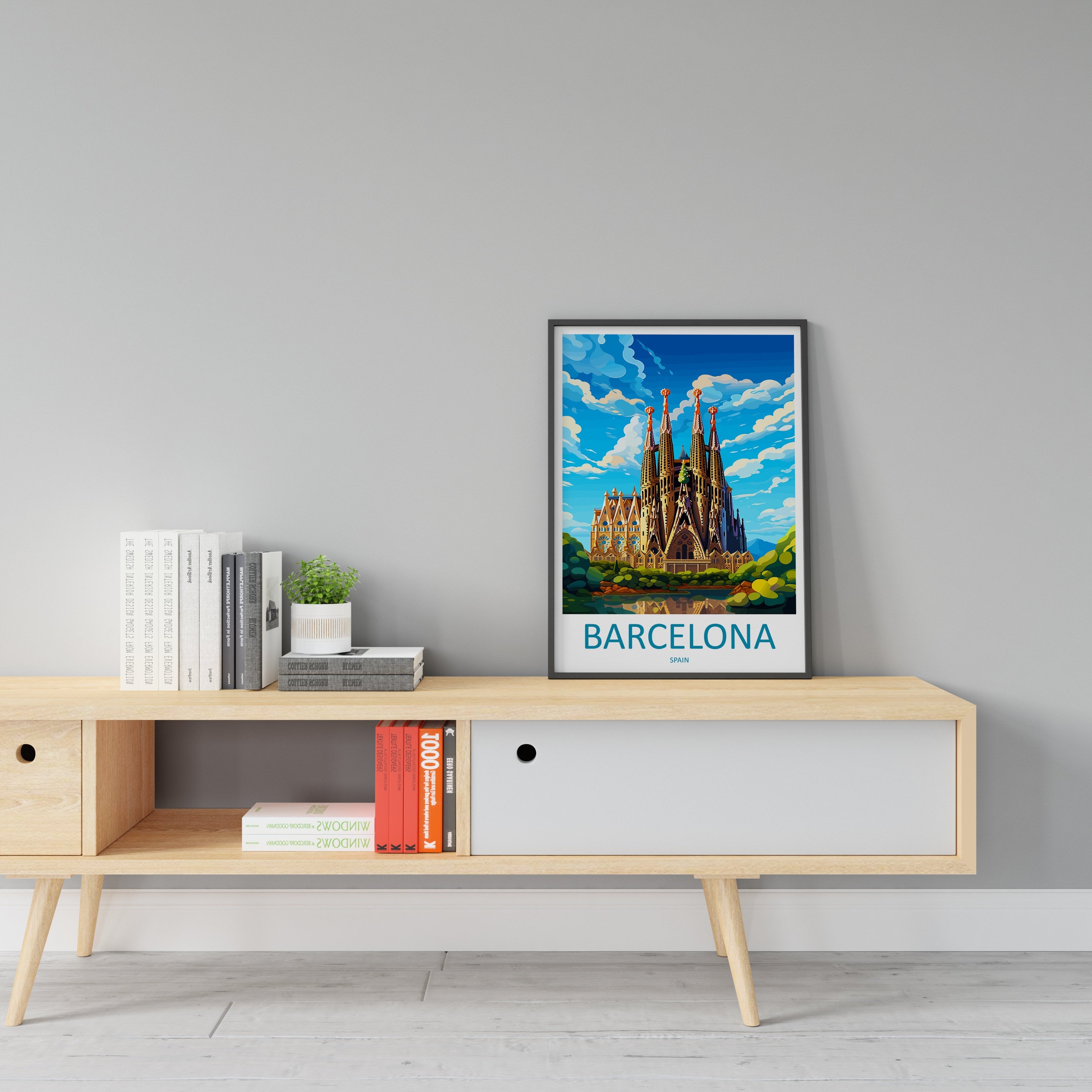 Barcelona Travel Print Wall Art Barcelona Wall Hanging Home Décor Barcelona Gift Art Lovers Spain Art Lover Gift Barcelona Print Spain Art