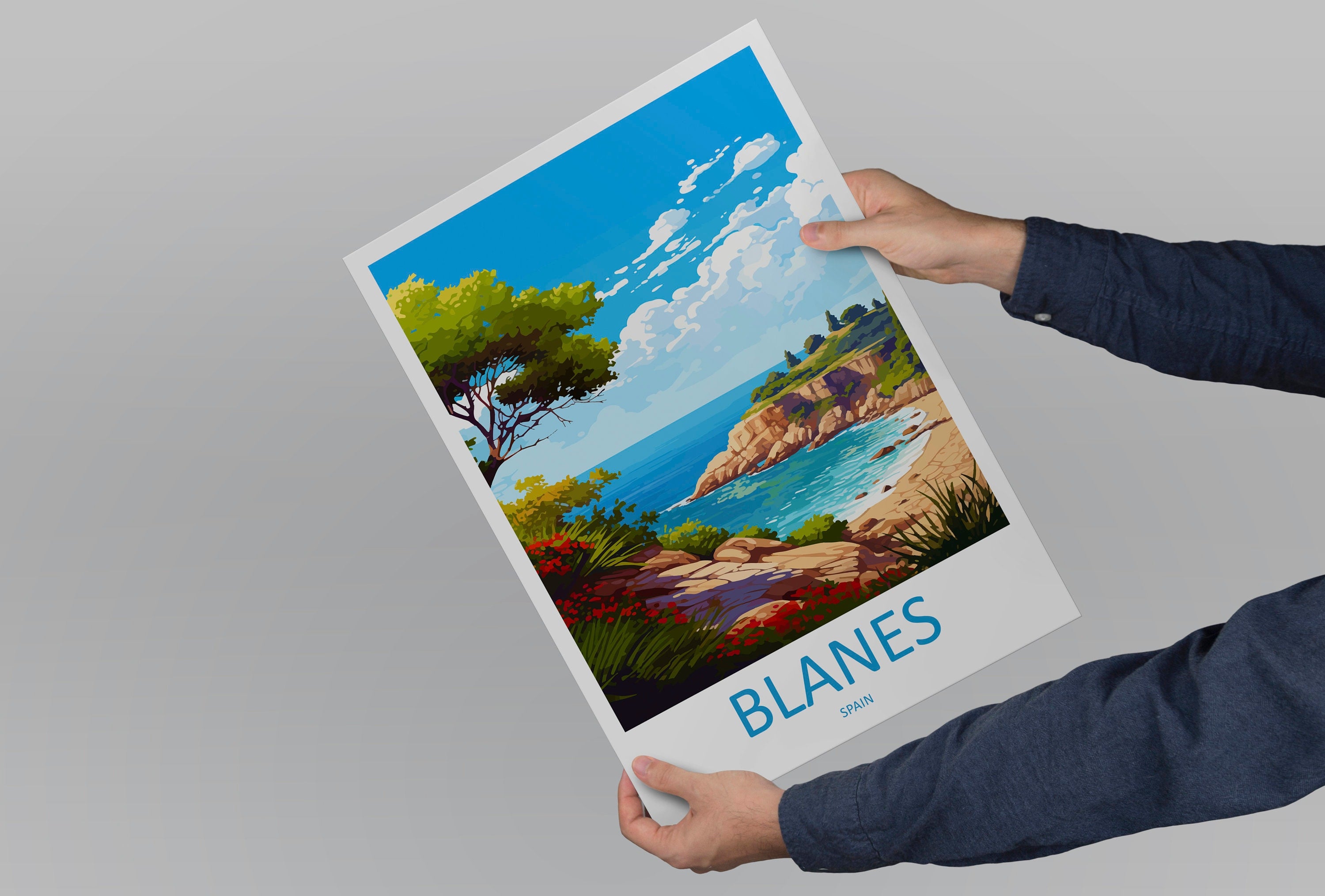 Blanes Travel Print Wall Art Blanes Wall Hanging Home Décor Blanes Gift Art Lovers Spain Art Lover Gift Blanes Print Spain Art