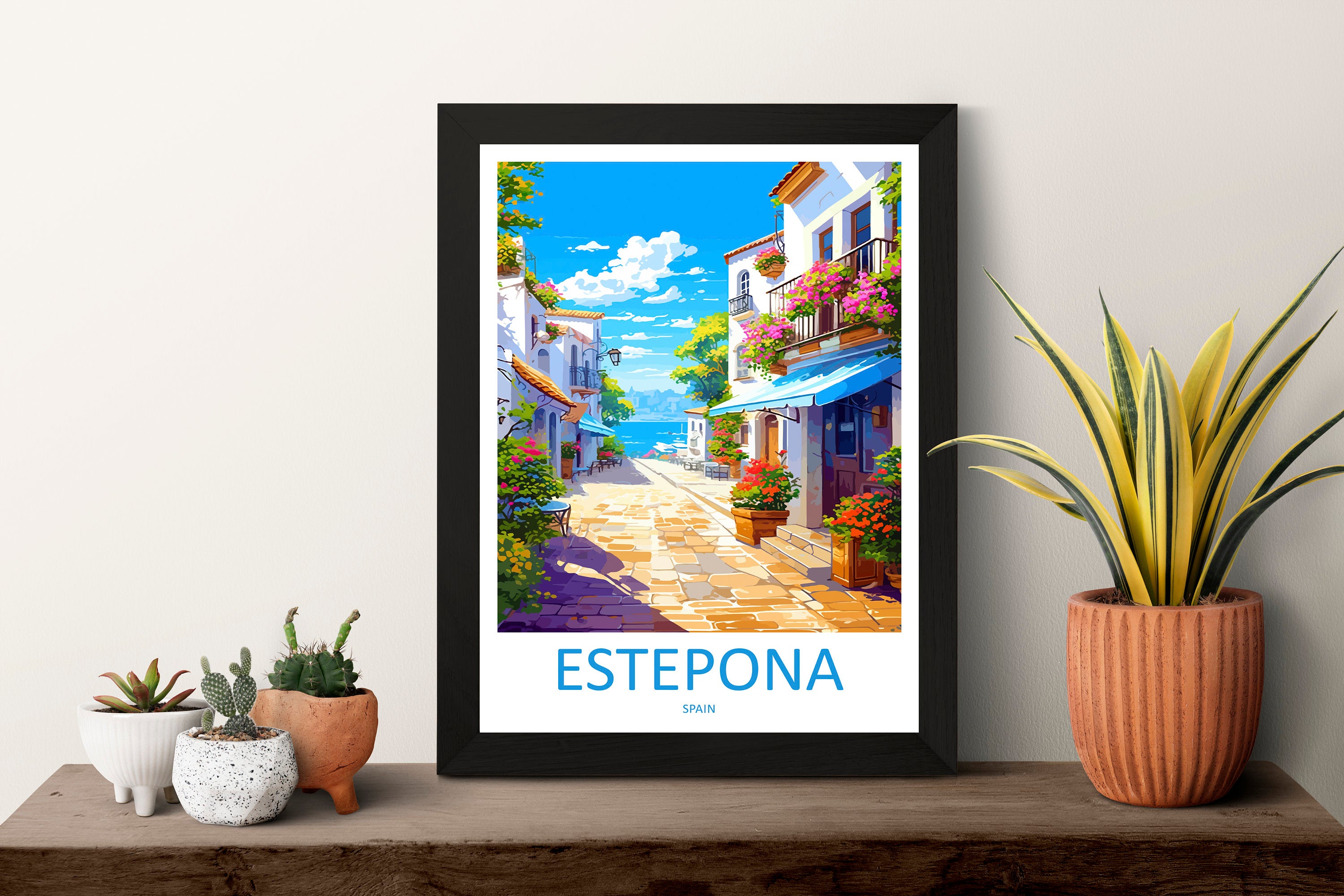 Estepona Travel Print Wall Art Estepona Wall Hanging Home Décor Estepona Gift Art Lovers Spain Art Lover Gift Art Print