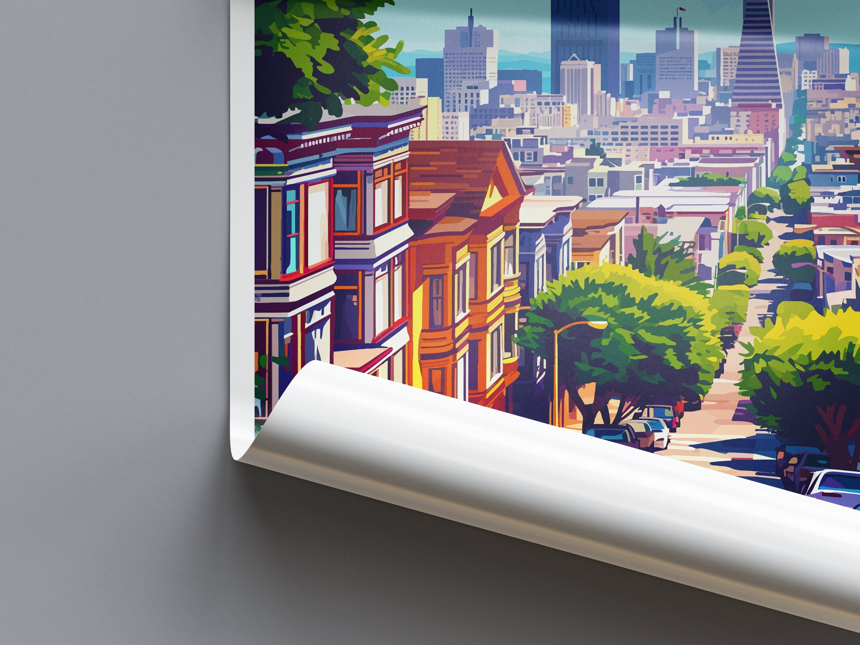 San Francisco Travel Print Wall Art San Francisco Wall Hanging Home Décor San Francisco Gift Art Lovers California Art Lover Gift