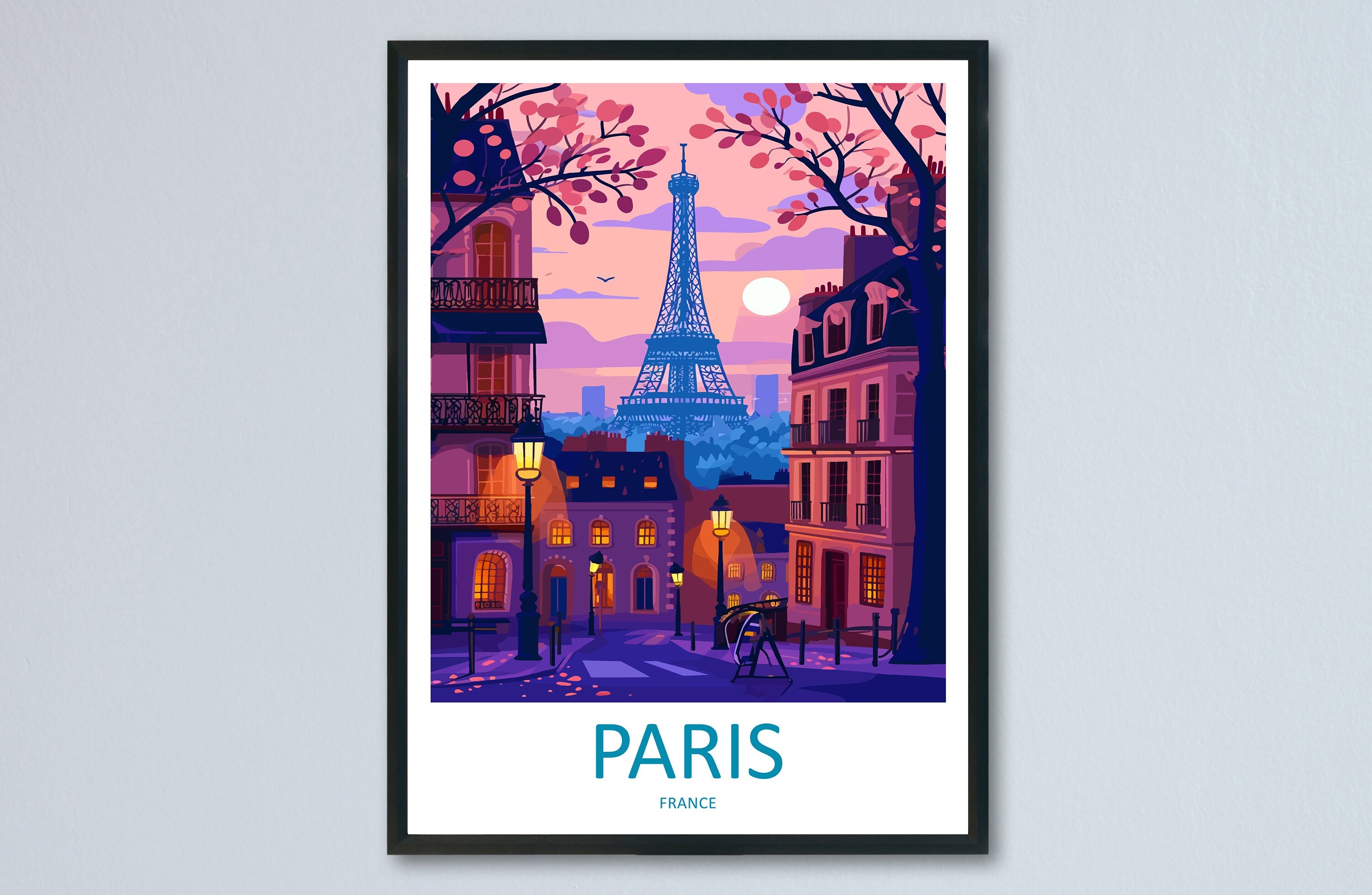 Paris Travel Print Wall Art Paris Wall Hanging Home Décor Paris Gift Art Lovers France Art Lover Gift Paris Print France Wall Art Décor