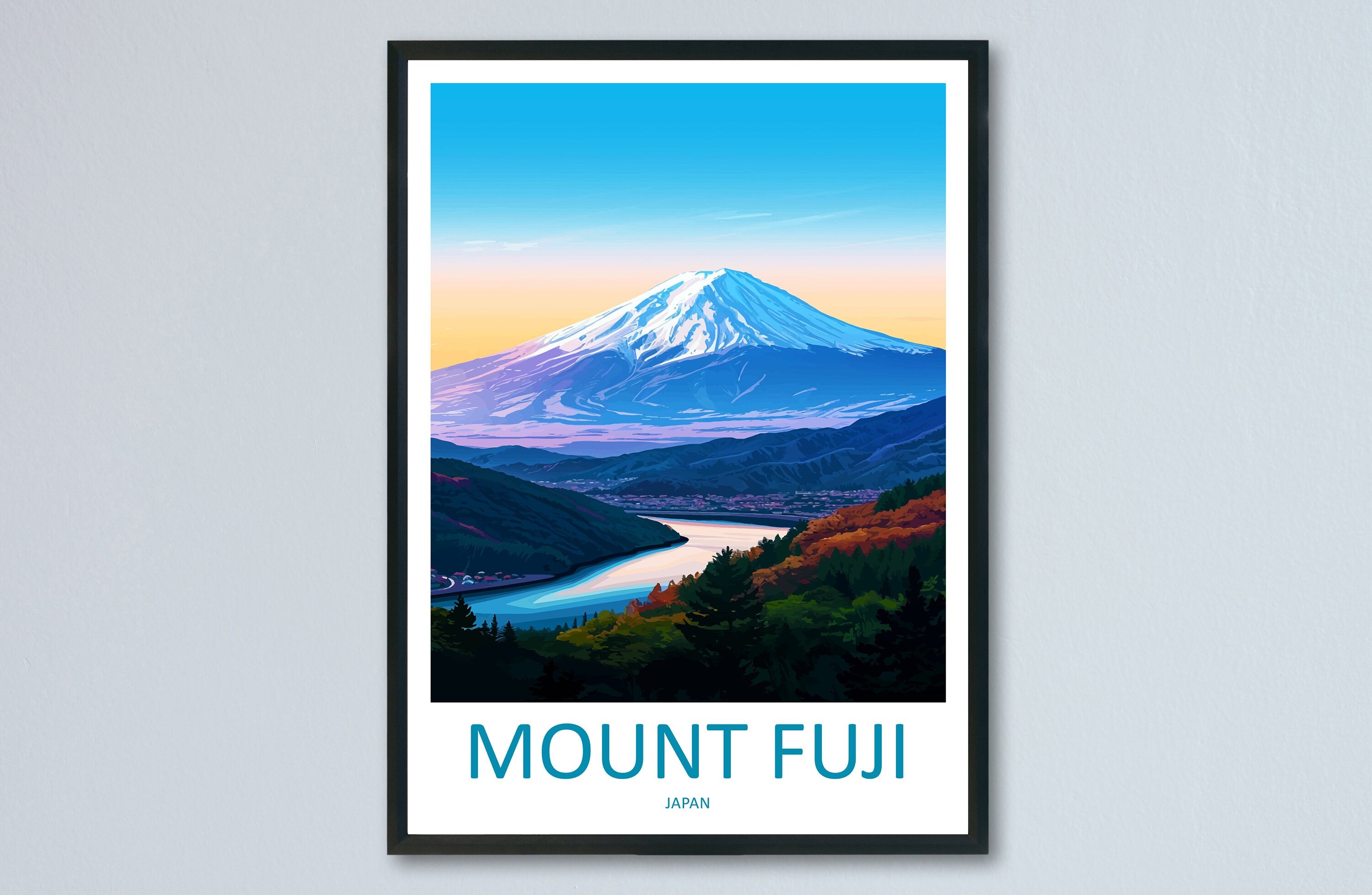 Mount Fuji Travel Print Wall Art Mount Fuji Wall Hanging Home Décor Mount Fuji Gift Art Lovers Art Lover Gift Japan Travel Gift