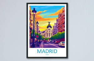 Madrid Travel Print Wall Art Madrid Wall Hanging Home Décor Madrid Gift Art Lovers Spain Art Lover Gift Madrid Wall Décor Madrid Spain Print