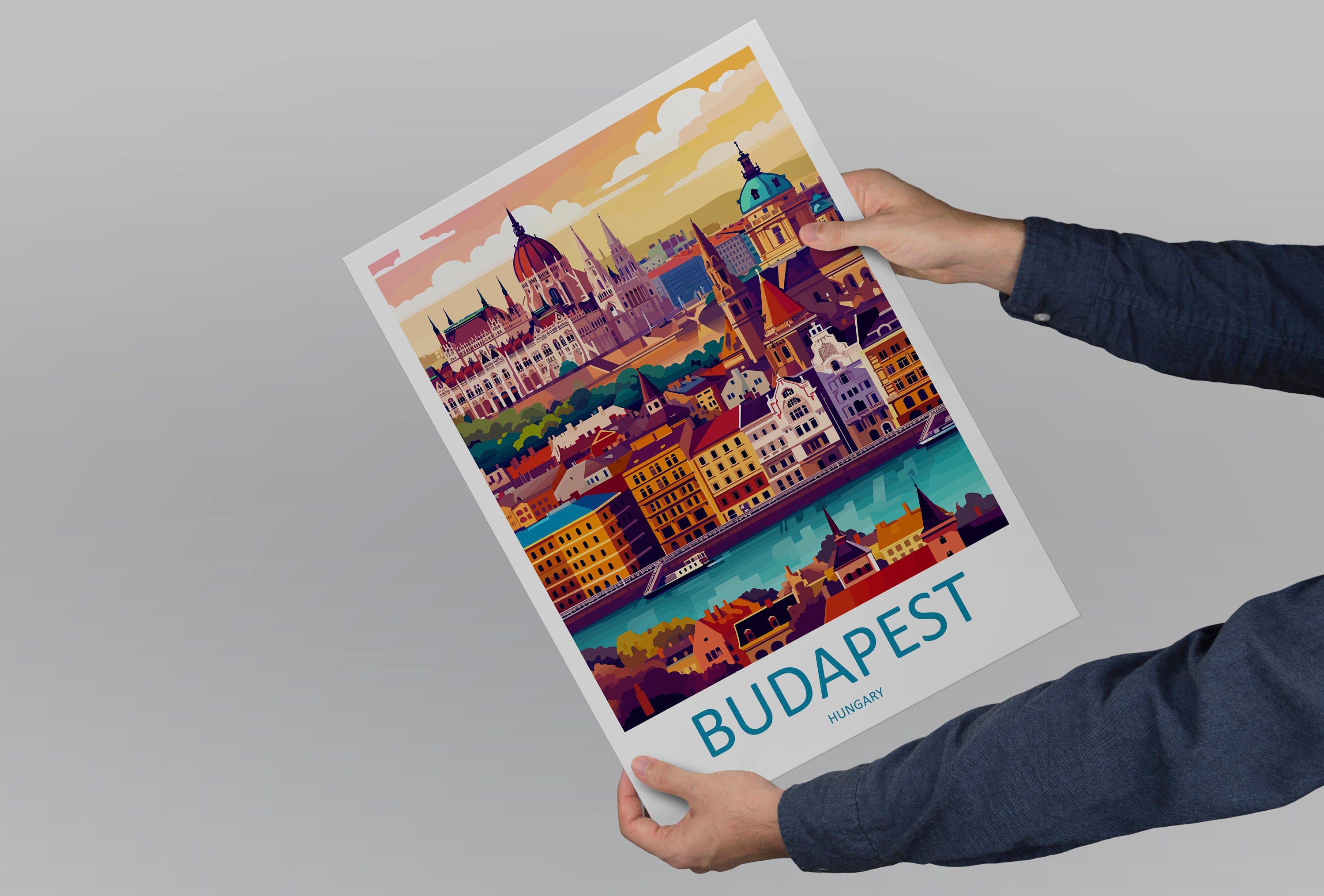 Budapest Travel Print Wall Art Budapest Wall Hanging Home Décor Budapest Gift Art Lovers Hungary Art Lover Gift Budapest Wall Décor