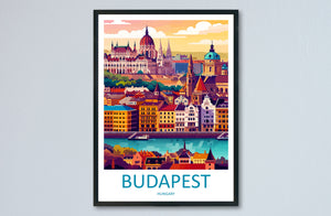 Budapest Travel Print Wall Art Budapest Wall Hanging Home Décor Budapest Gift Art Lovers Hungary Art Lover Gift Budapest Wall Décor