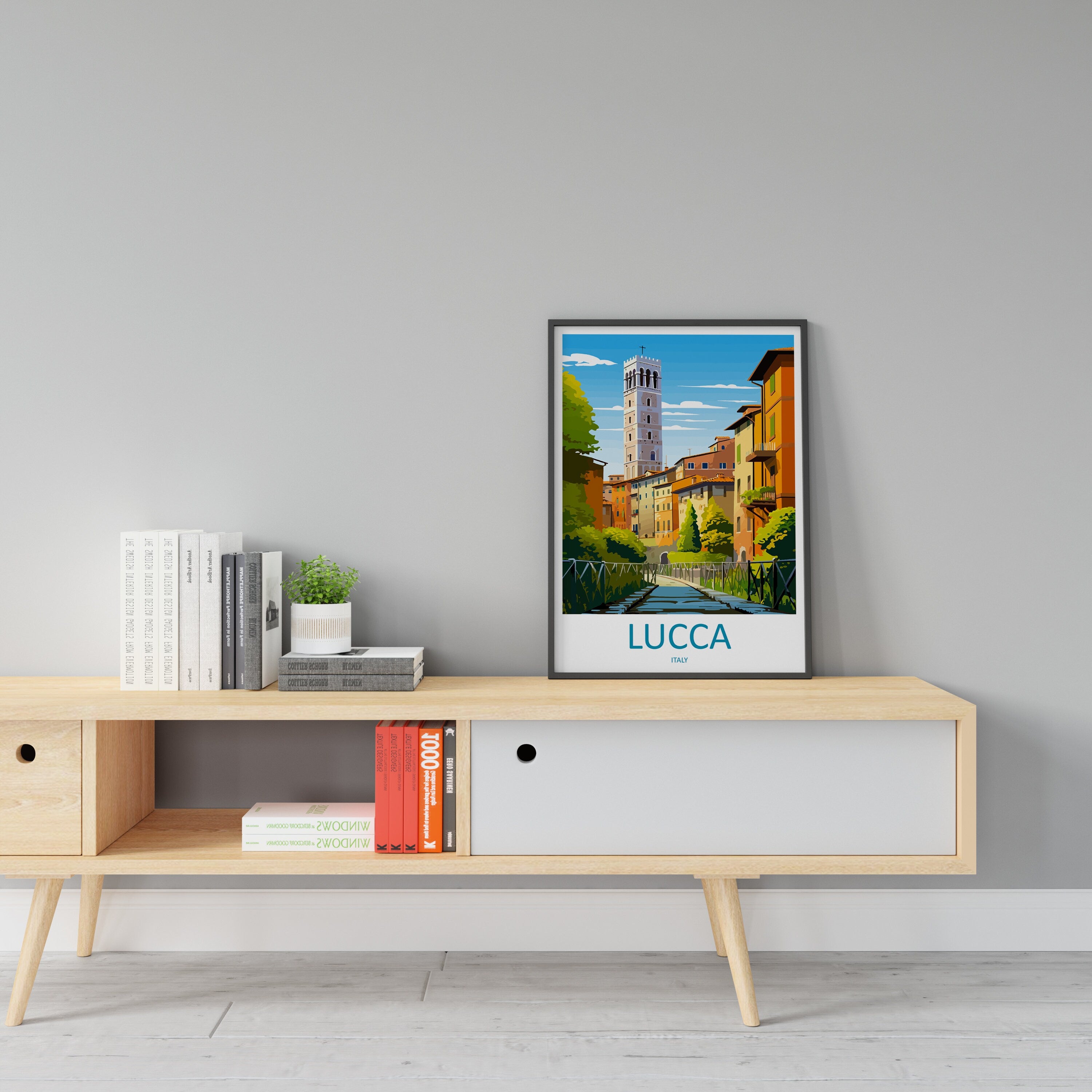 Lucca Travel Print Wall Art Lucca Wall Hanging Home Décor Lucca Gift Art Lovers Italy Art Lover Gift Lucca Print Lucca Travel Gift Art