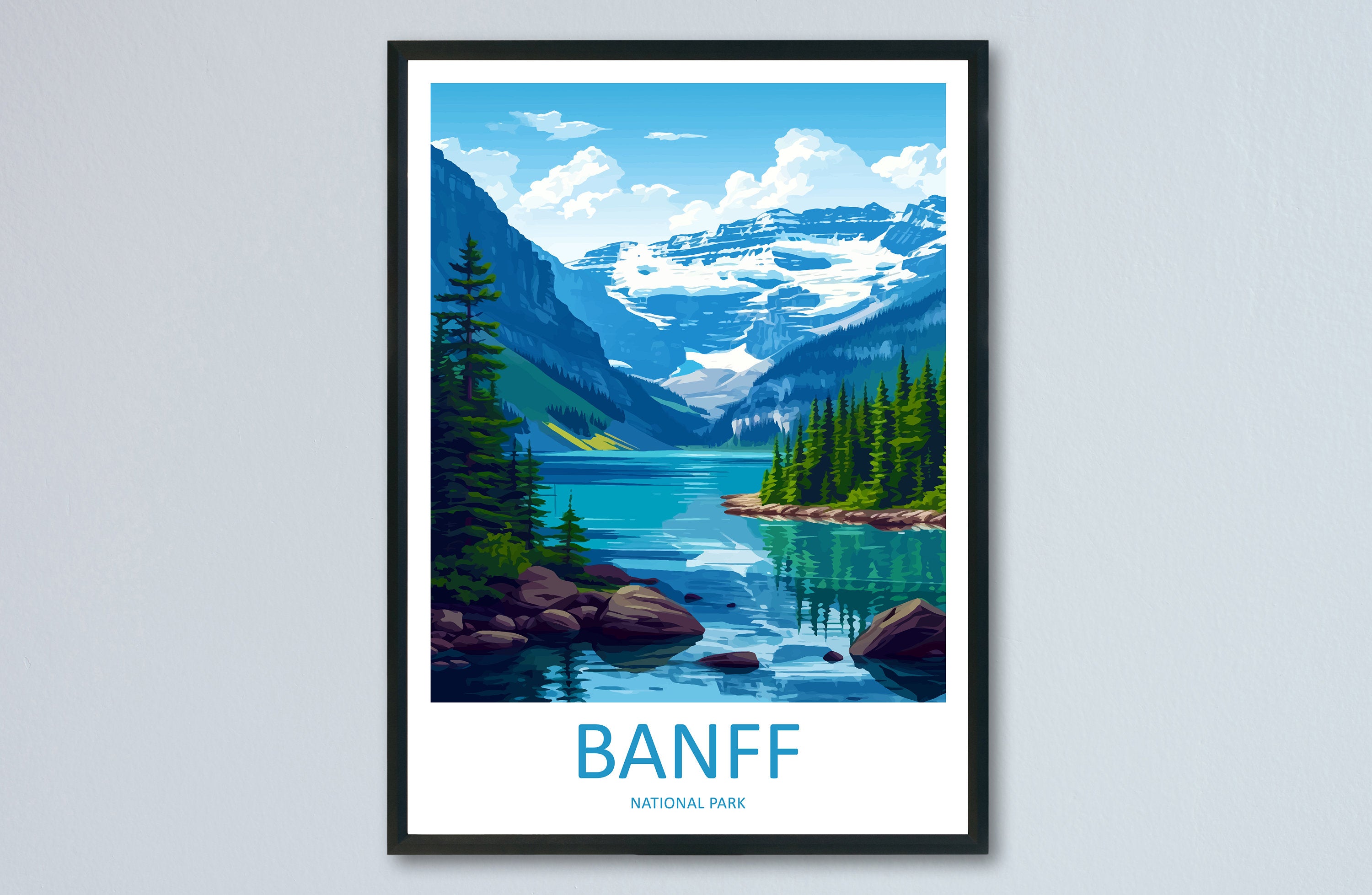 Banff National Park Travel Print Wall Art Banff Wall Hanging Home Décor Banff Gift Art Lovers Canada Art Lover Gift