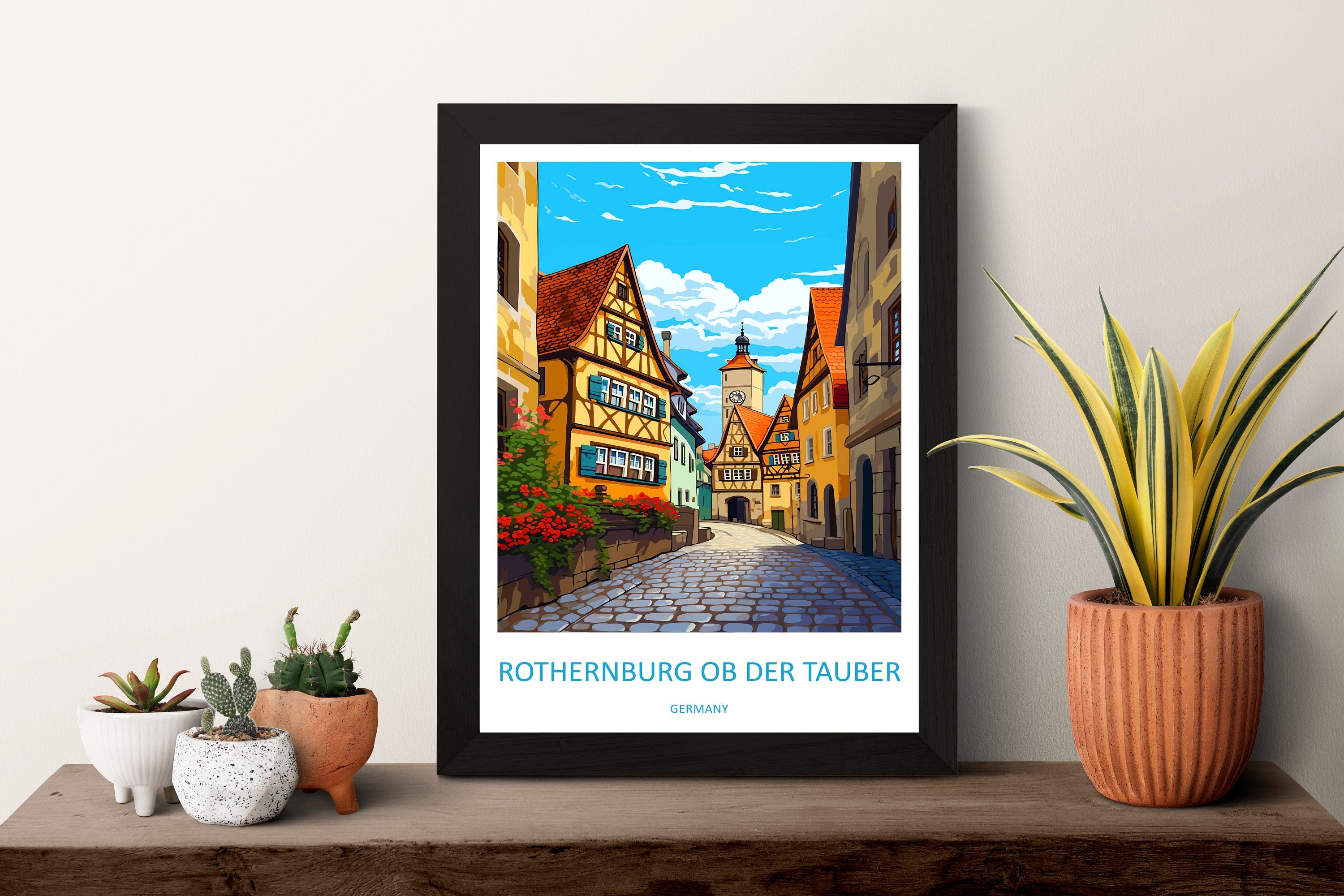 Rothenburg Ob Der Tauber Travel Print Wall Art Rothenburg Ob Der Tauber Wall Hanging Home Décor Rothenburg Ob Der Tauber Gift Art Lovers