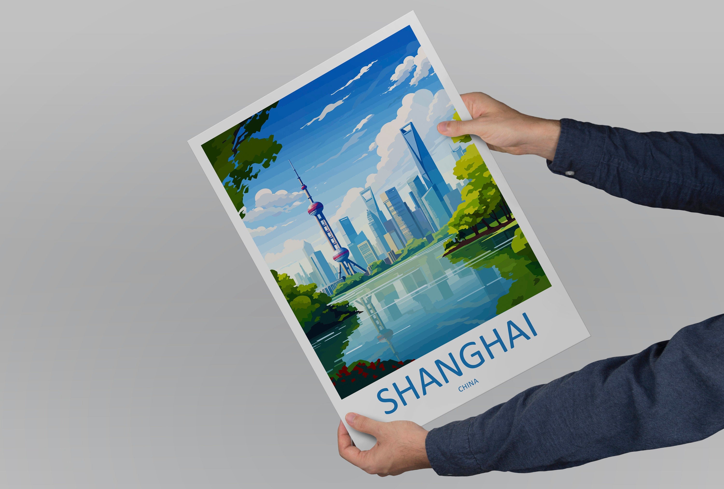 Shanghai Travel Print Wall Art Shanghai Wall Hanging Home Décor Gift Shanghai Art Lovers China Shanghai Art Gift Lover Print