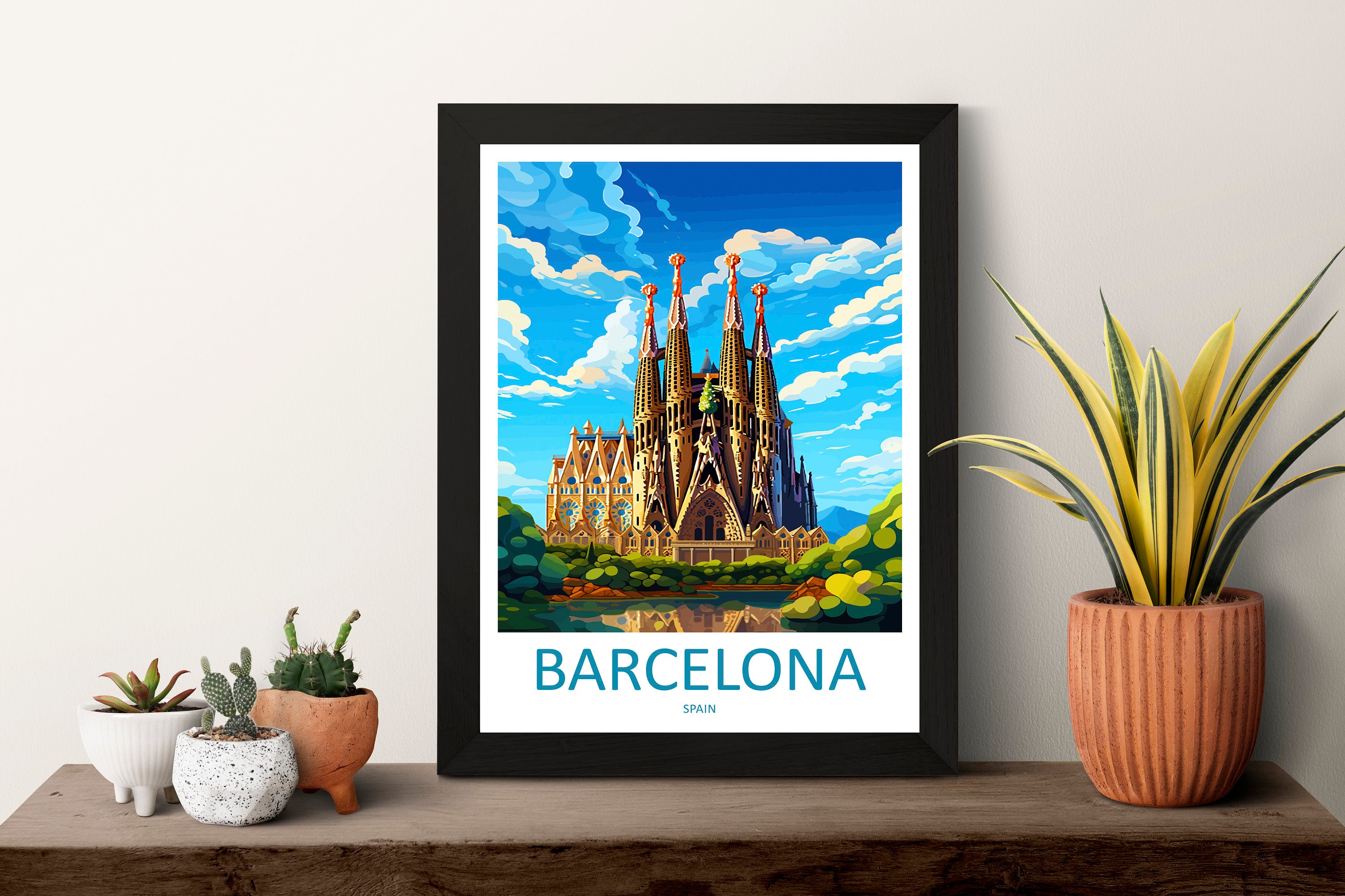 Barcelona Travel Print Wall Art Barcelona Wall Hanging Home Décor Barcelona Gift Art Lovers Spain Art Lover Gift Barcelona Print Spain Art