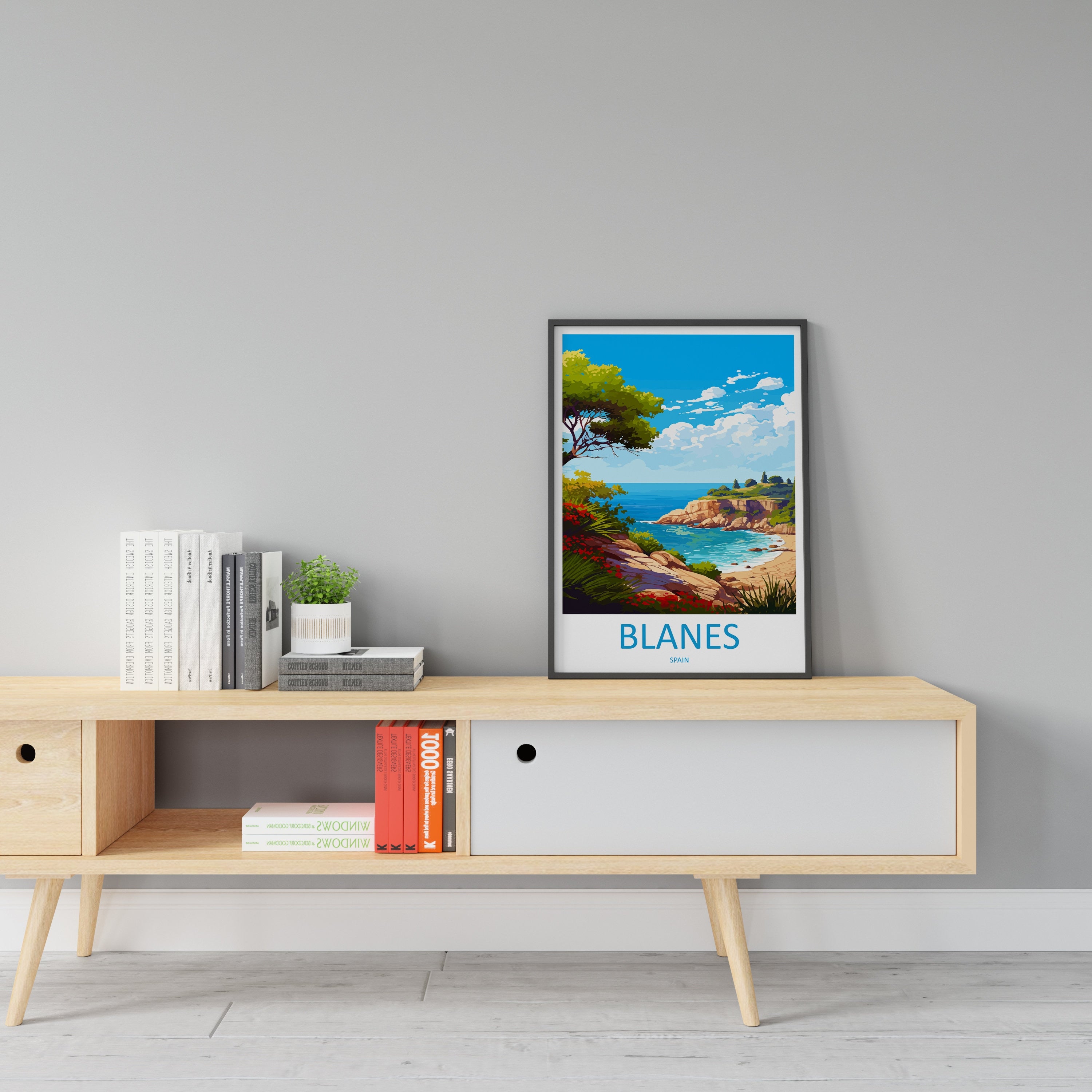 Blanes Travel Print Wall Art Blanes Wall Hanging Home Décor Blanes Gift Art Lovers Spain Art Lover Gift Blanes Print Spain Art