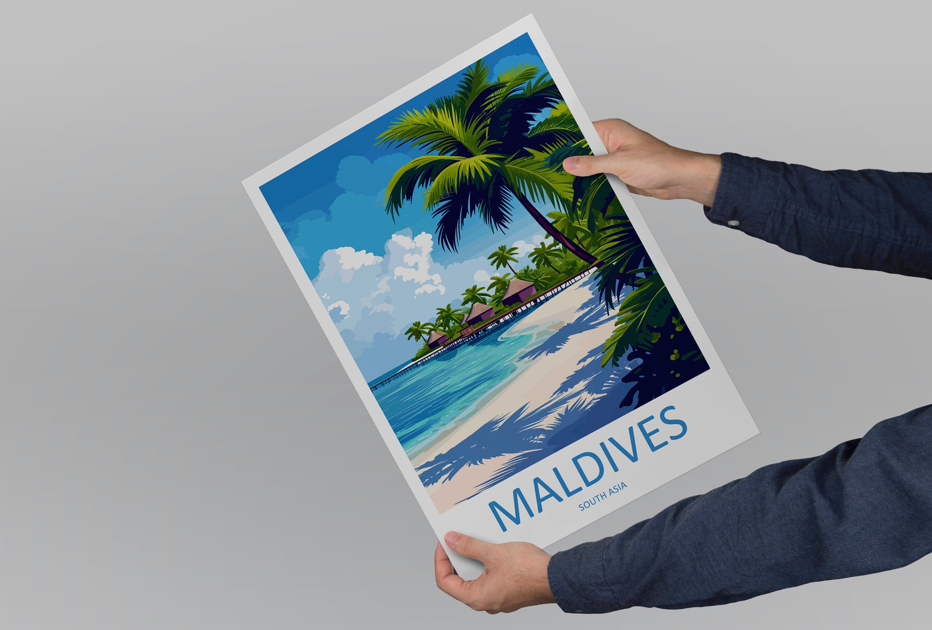 Maldives Travel Print Wall Art Maldives Wall Hanging Home Décor Maldives Gift Art Lovers Wall Art South Aisa Travel Print