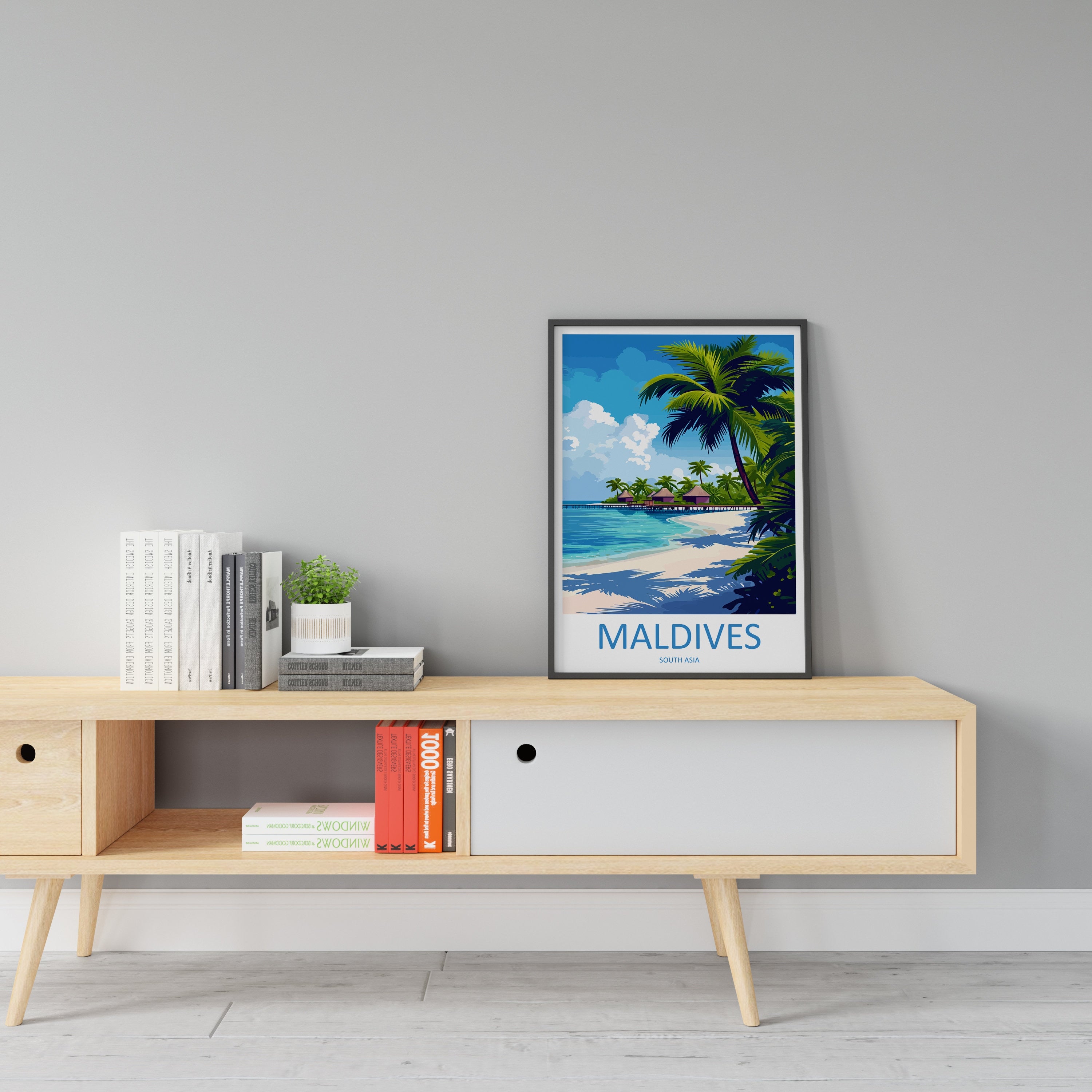 Maldives Travel Print Wall Art Maldives Wall Hanging Home Décor Maldives Gift Art Lovers Wall Art South Aisa Travel Print