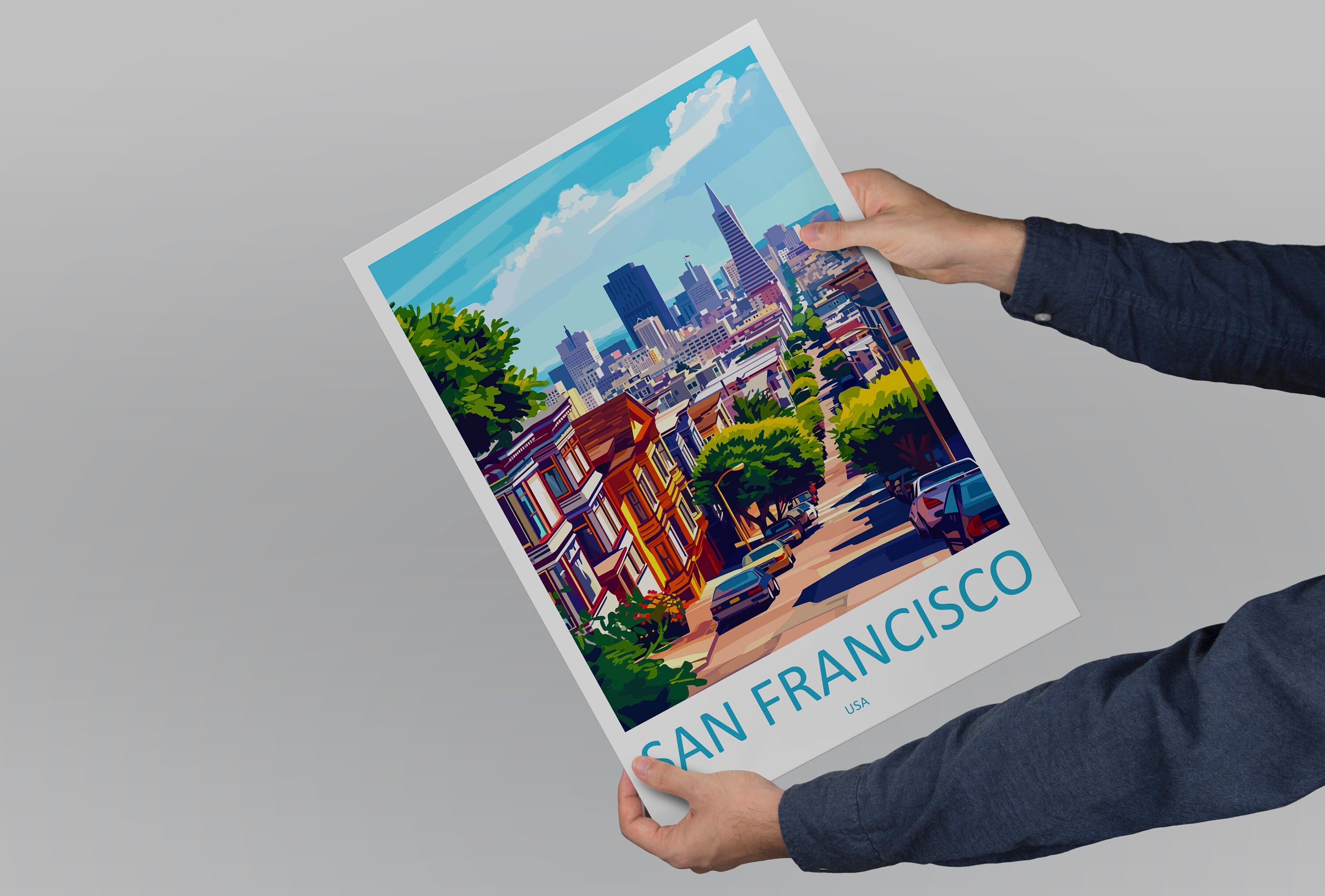 San Francisco Travel Print Wall Art San Francisco Wall Hanging Home Décor San Francisco Gift Art Lovers California Art Lover Gift