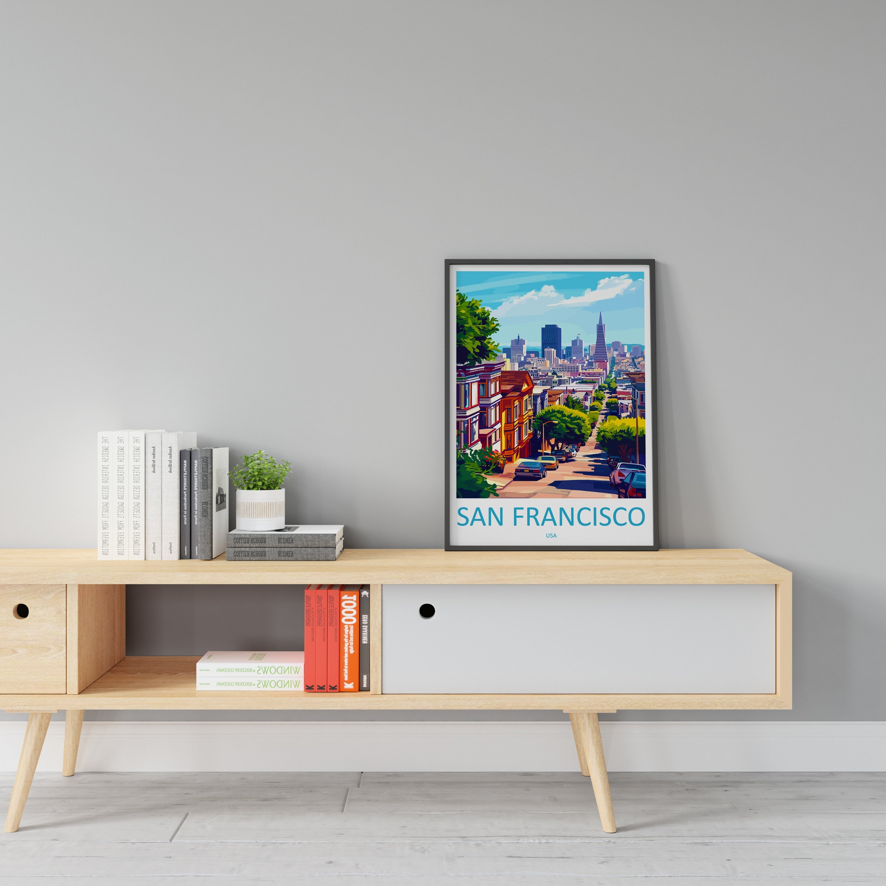 San Francisco Travel Print Wall Art San Francisco Wall Hanging Home Décor San Francisco Gift Art Lovers California Art Lover Gift