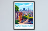 San Francisco Travel Print Wall Art San Francisco Wall Hanging Home Décor San Francisco Gift Art Lovers California Art Lover Gift