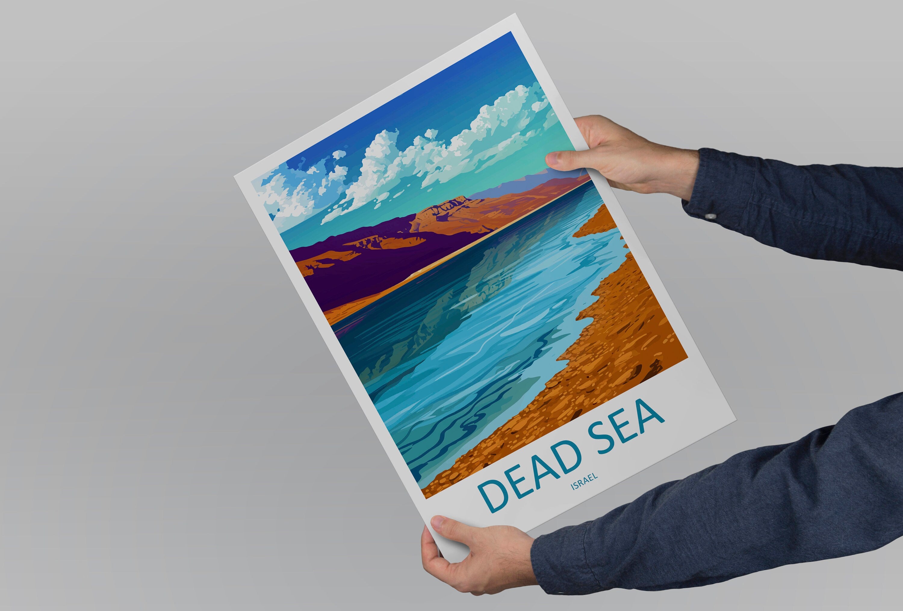 Dead Sea Travel Print Wall Art Dead Sea Wall Hanging Home Décor Dead Sea Gift Art Lovers Israel Art Lover Gift Dead Sea Travel Poster