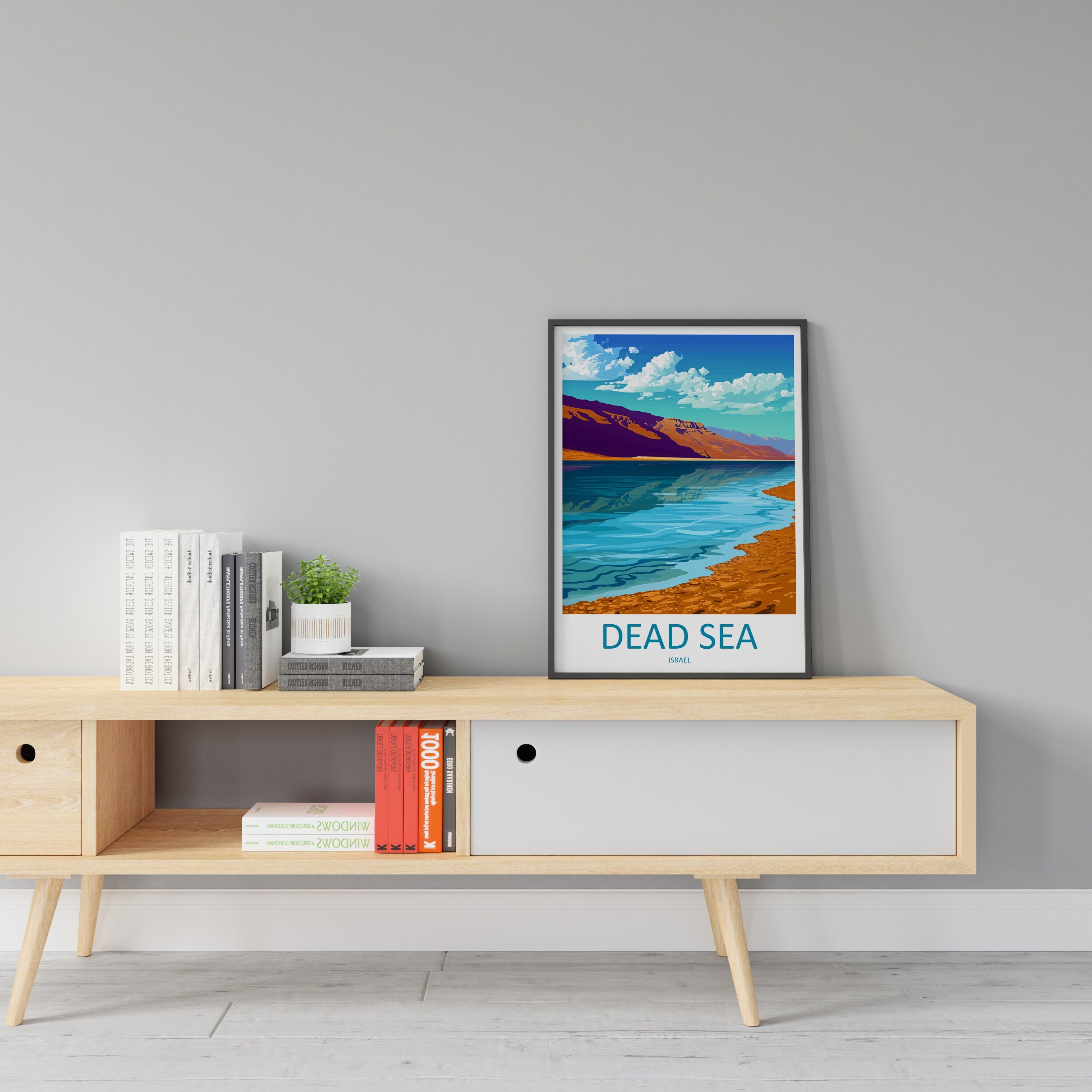 Dead Sea Travel Print Wall Art Dead Sea Wall Hanging Home Décor Dead Sea Gift Art Lovers Israel Art Lover Gift Dead Sea Travel Poster