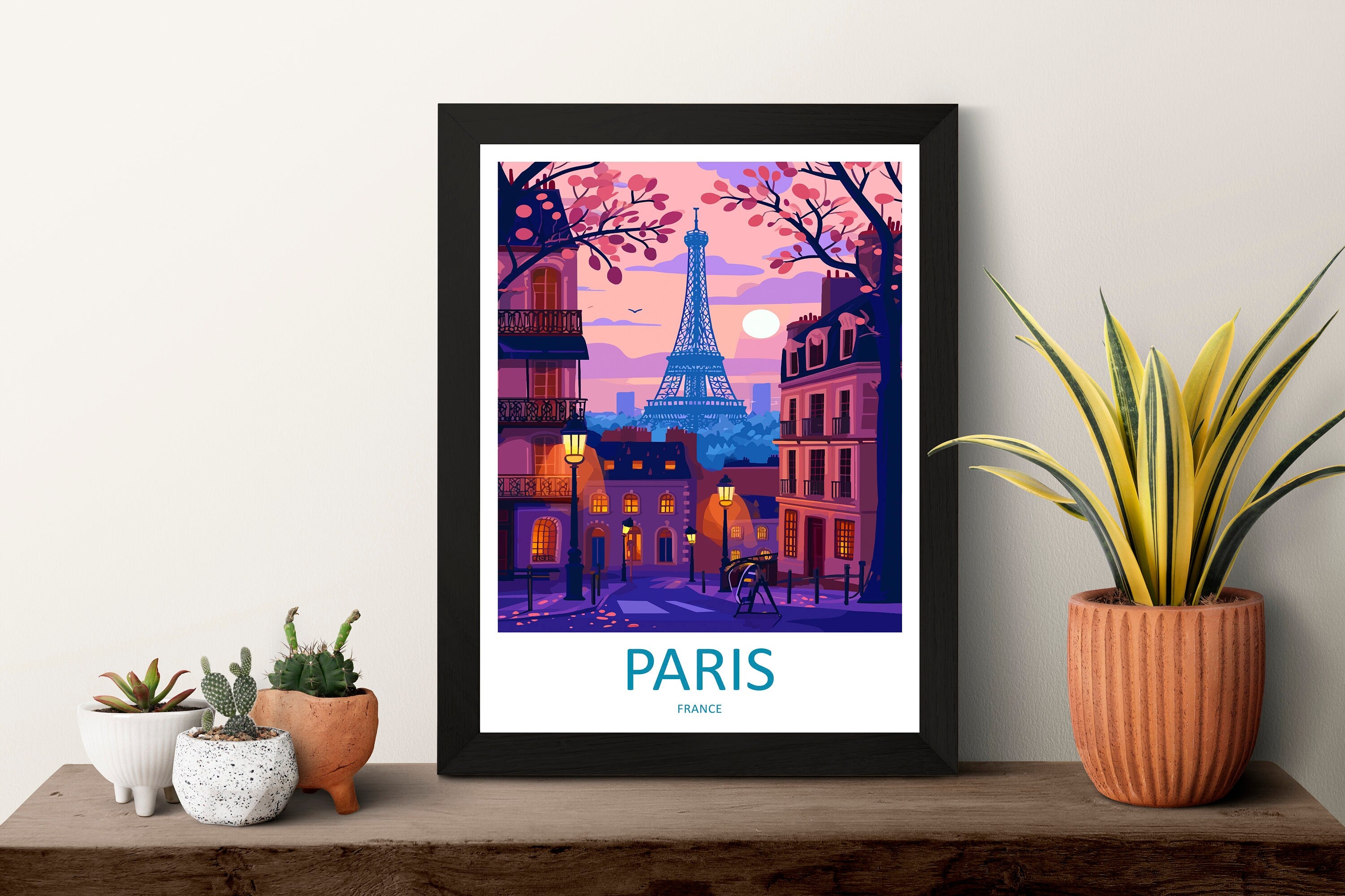 Paris Travel Print Wall Art Paris Wall Hanging Home Décor Paris Gift Art Lovers France Art Lover Gift Paris Print France Wall Art Décor