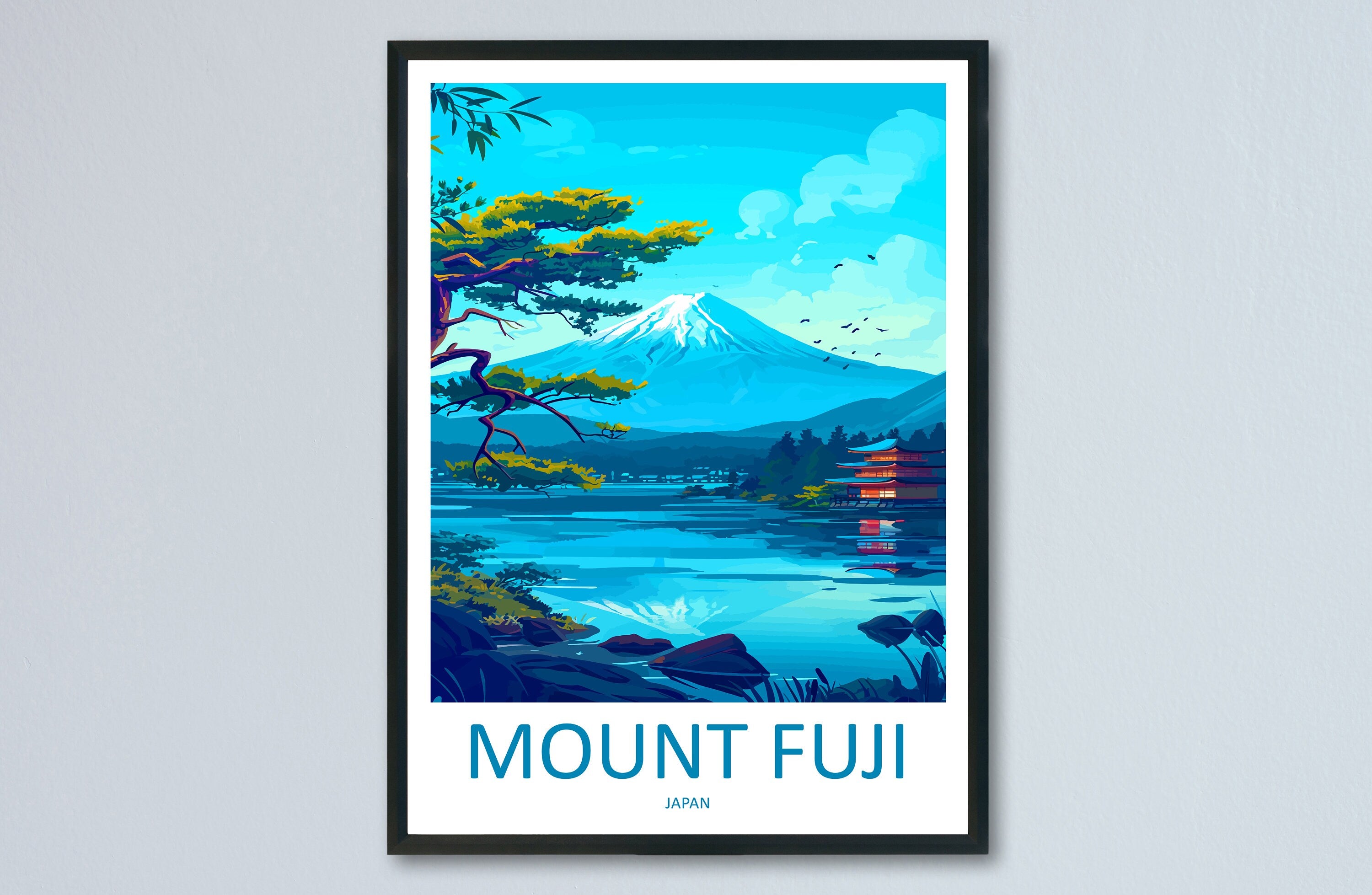 Mount Fuji Travel Print Wall Art Mount Fuji Wall Hanging Home Décor Mount Fuji Gift Art Lovers Art Lover Gift Japan Travel Gift