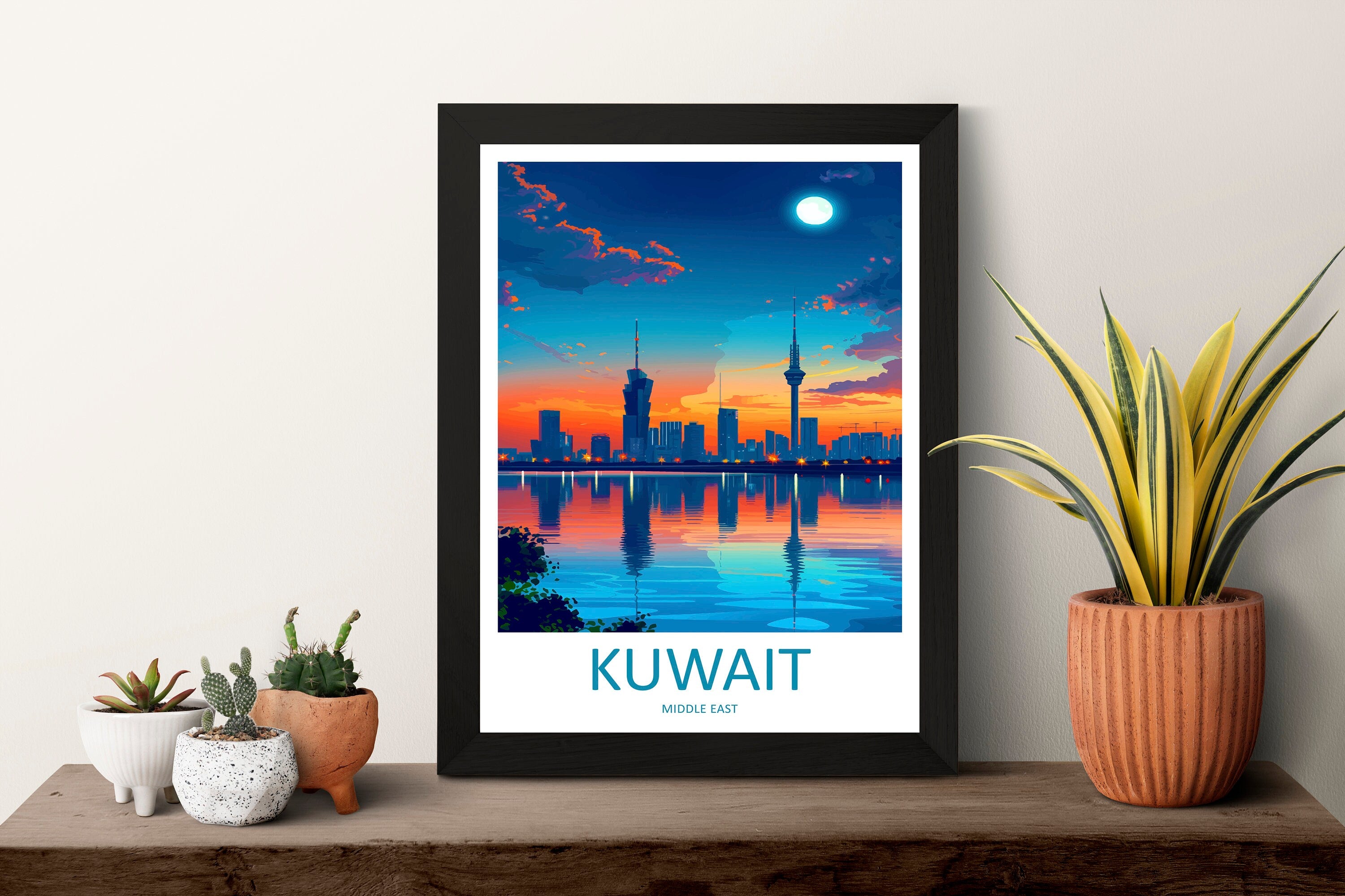 Kuwait Travel Print Wall Art Kuwait Wall Hanging Home Décor Kuwait Gift Art Lovers Middle East Art Lover Gift Kuwait